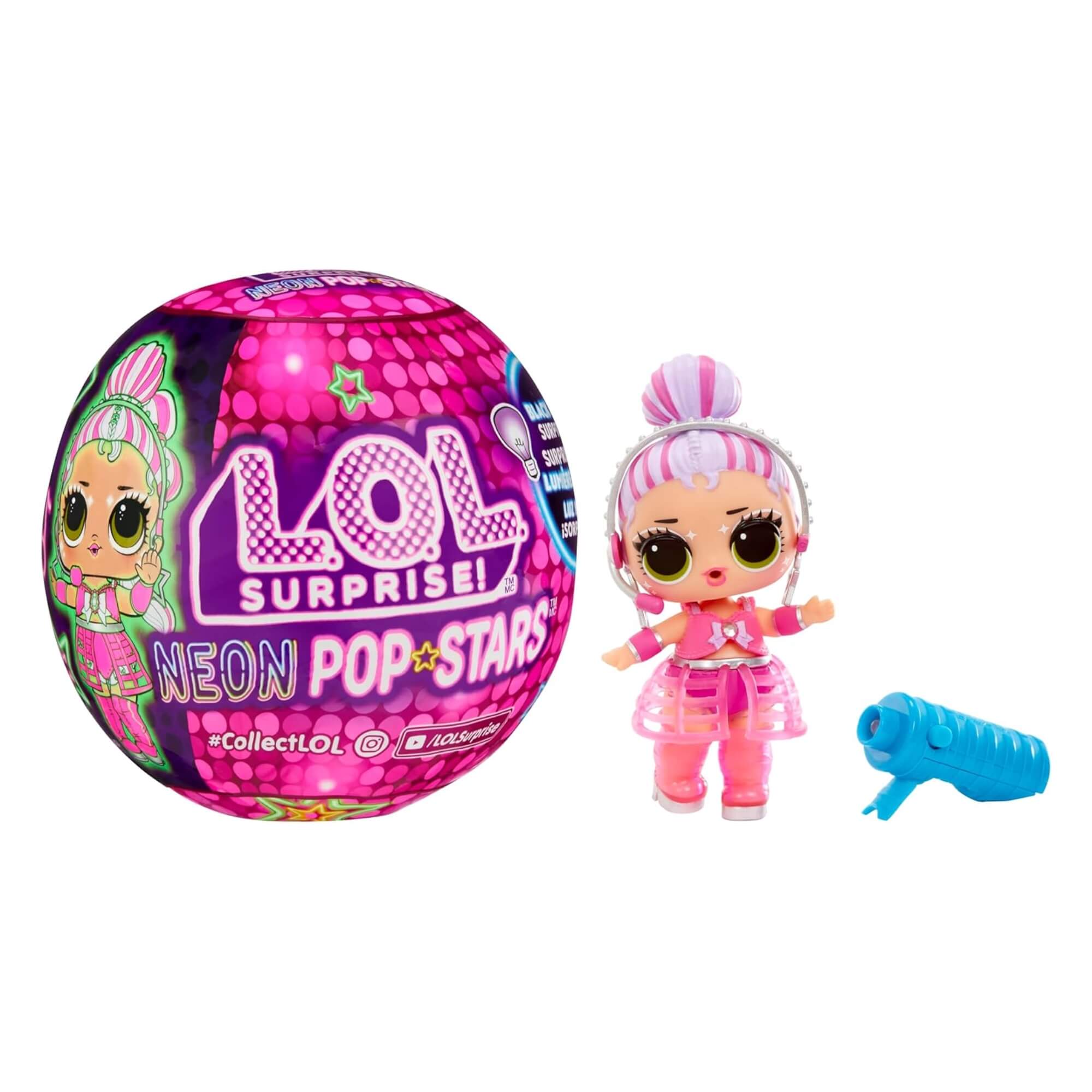 Boneca L.O.L Surprise Neon Pop Stars Tots Sortida e Unitária MGA - 4222120674