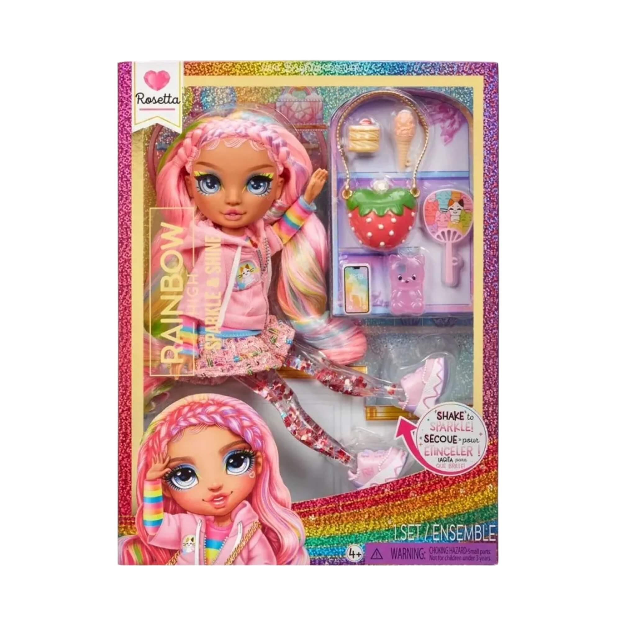 Boneca Rainbow High Sparkle e Shine Fashion Dolls Rosetta (Pink) MGA - 4222427780