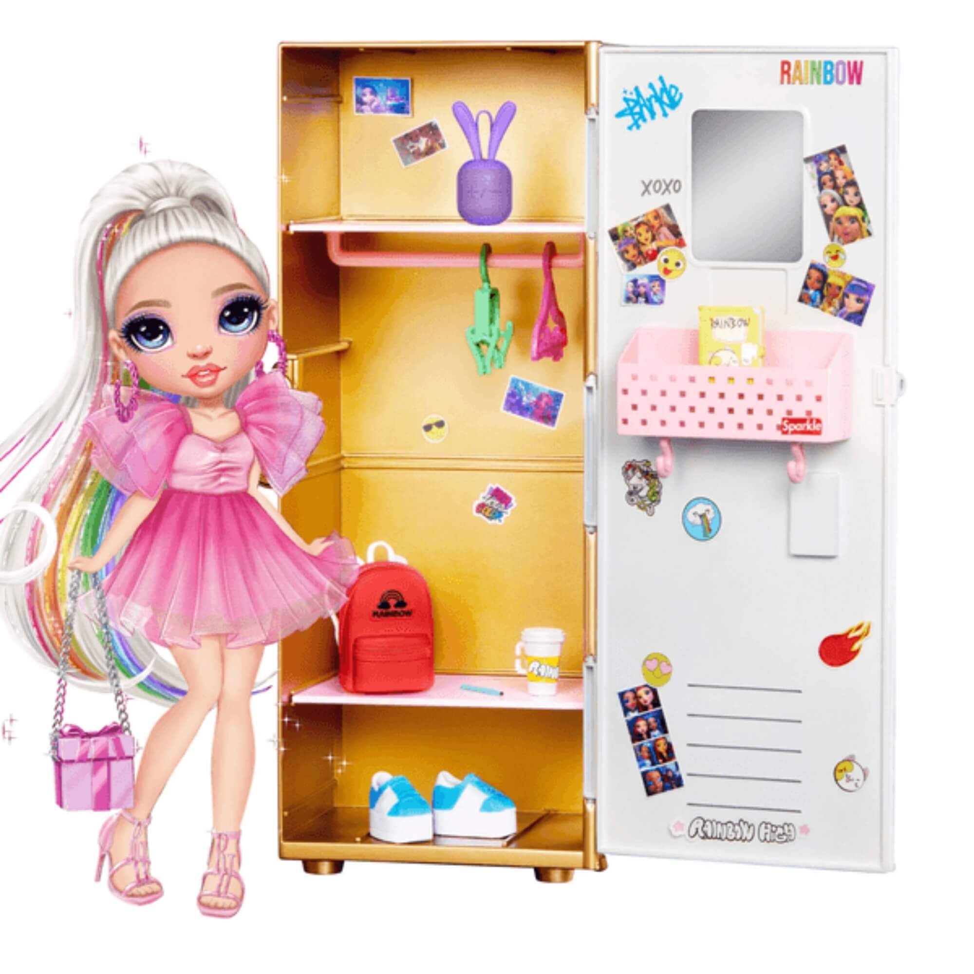 Brinquedo Infantil Rainbow High Design & Style - Playset Armário MGA - 4222507420