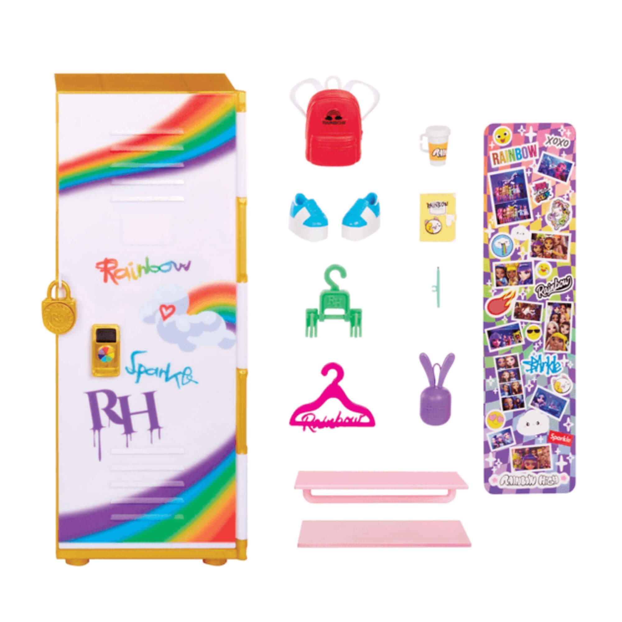Brinquedo Infantil Rainbow High Design & Style - Playset Armário MGA - 4222507420