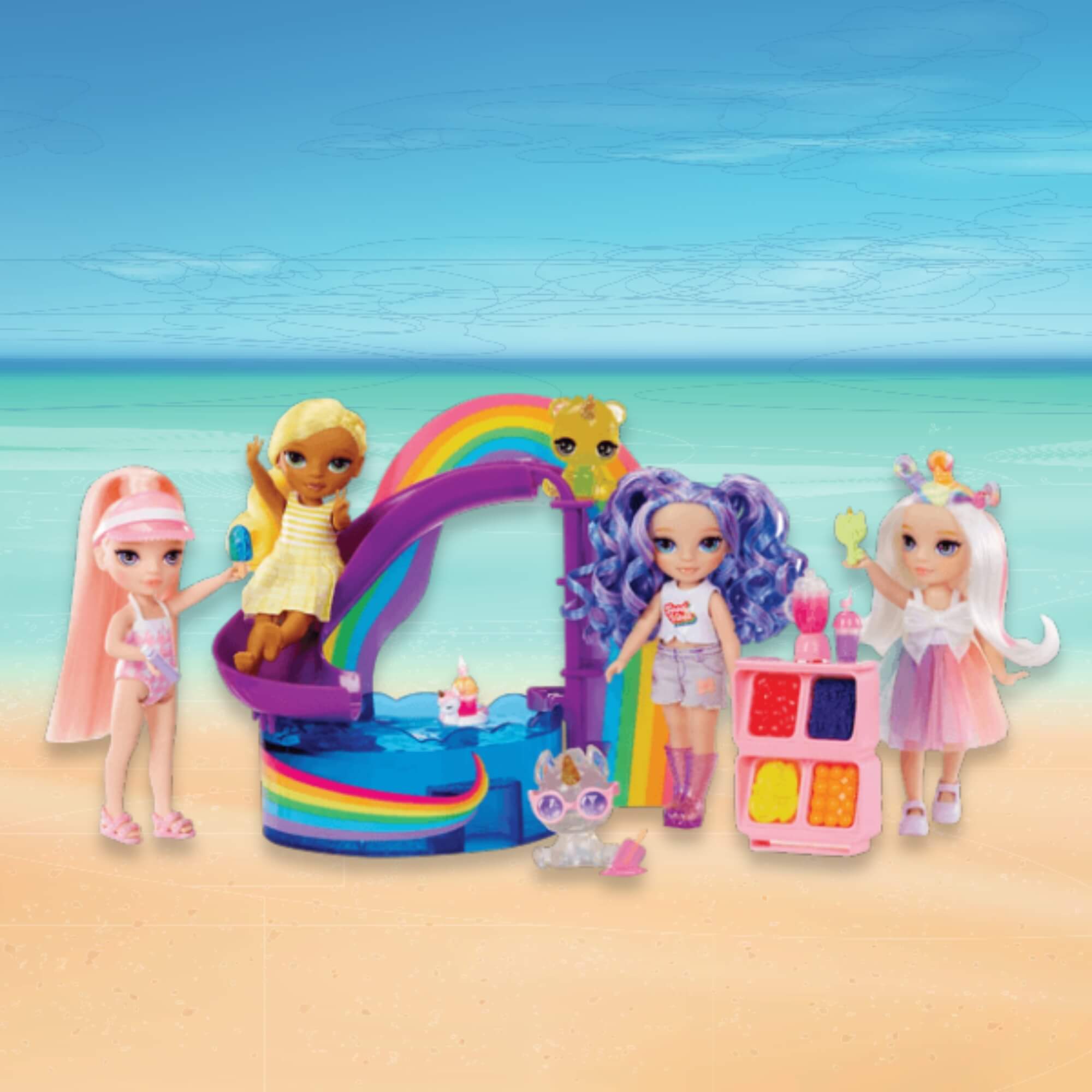 Brinquedo Infantil Playset Rainbow High Little Pool - Conjunto Blush MGA - 4222522249