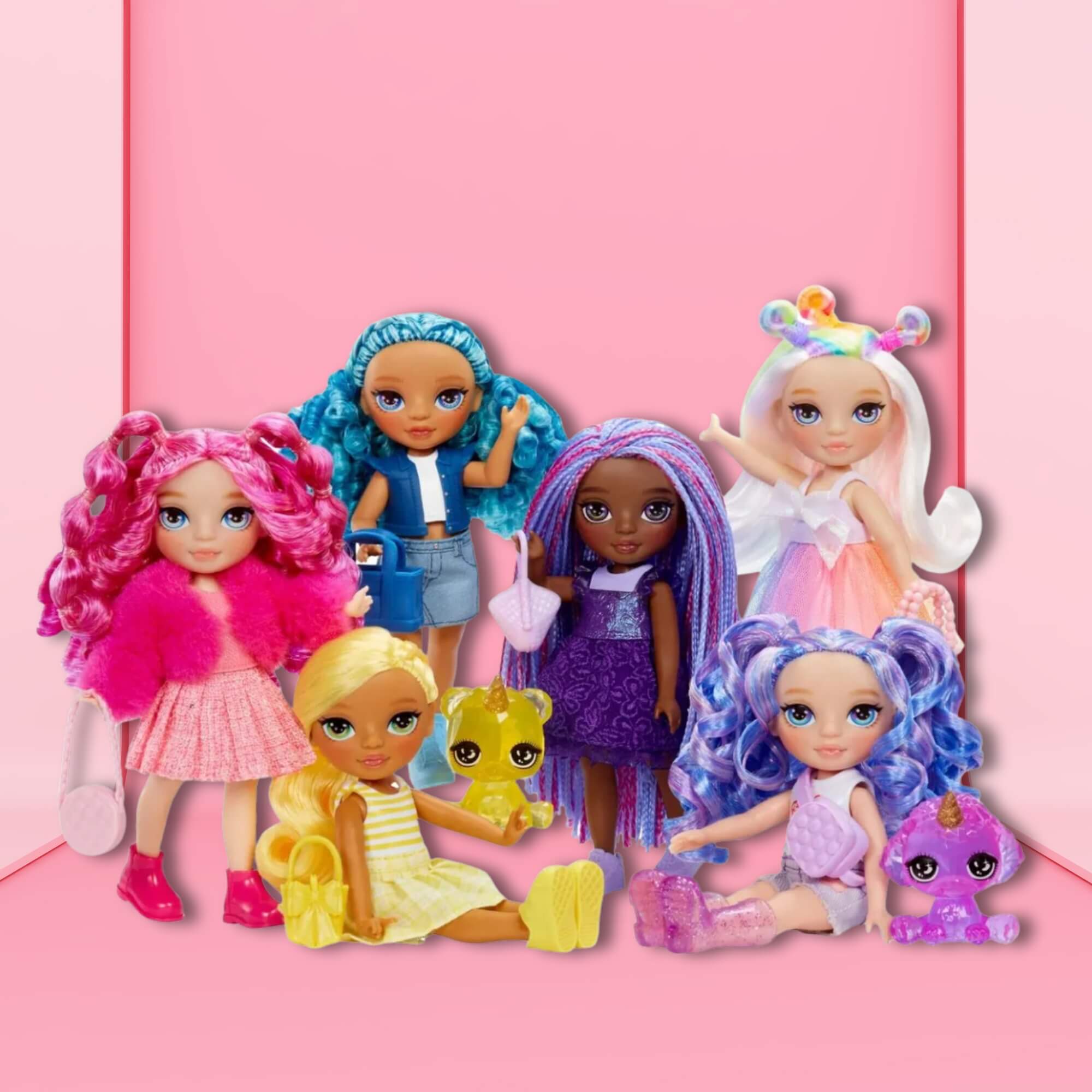 Boneca Rainbow High Littles Dolls Monroe - Magenta 14cm MGA - 4222531180
