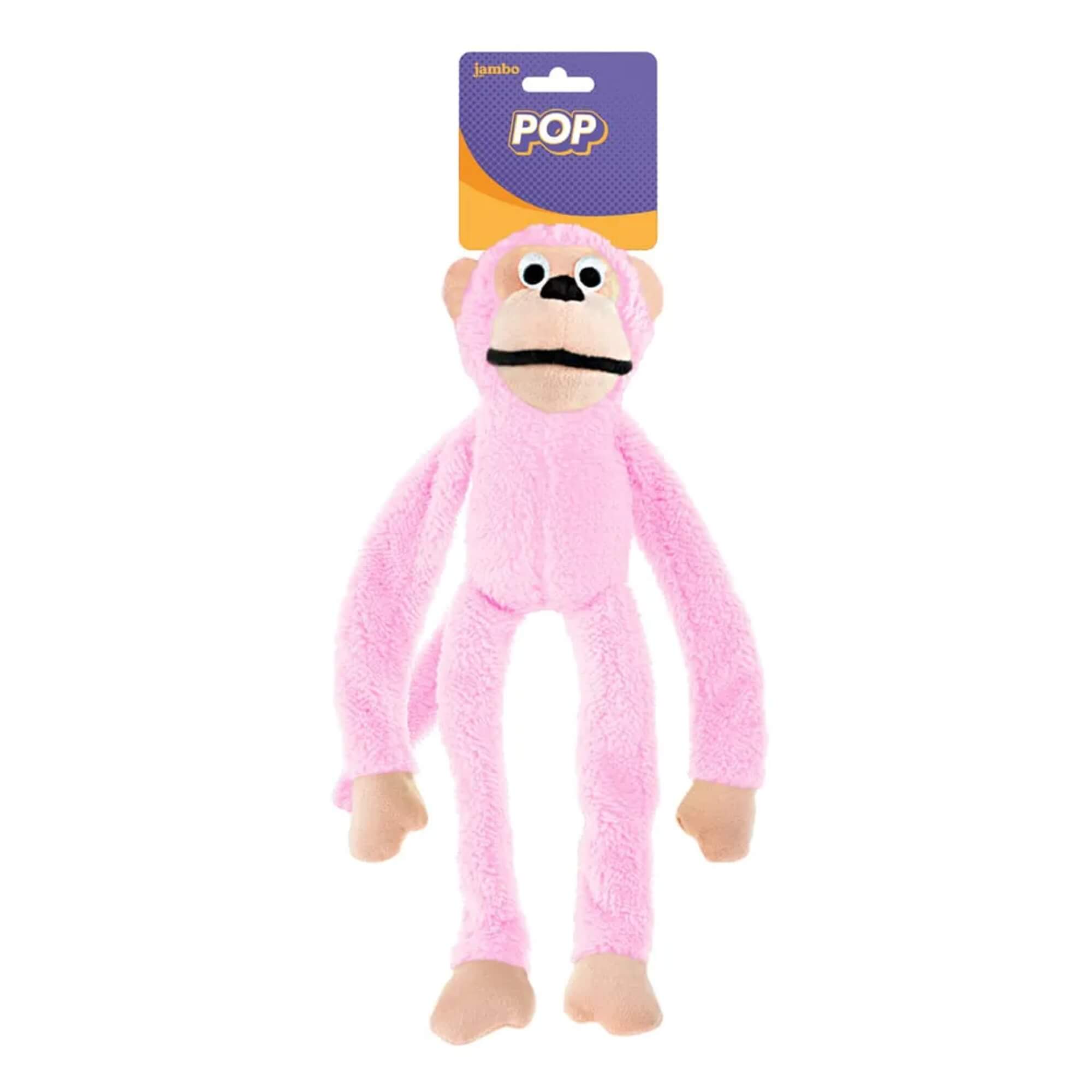 Mordedor Macaco de Pelúcia New Pop Rosa Jambo Pets - 10992