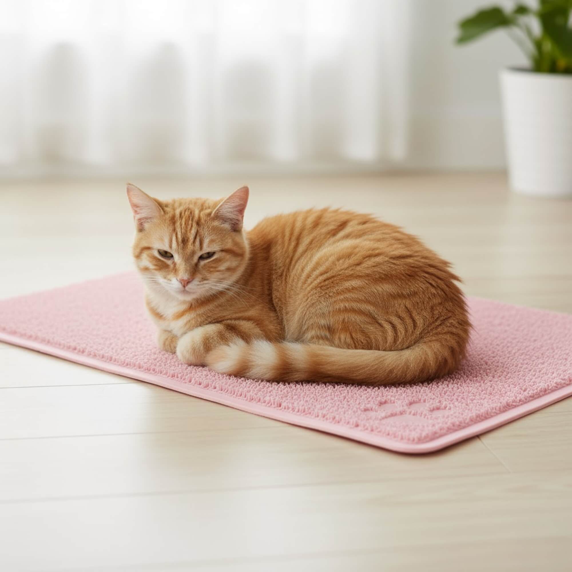 Tapete Pet para Alimentação Retangular na cor Rosa Jambo Pets - 11508