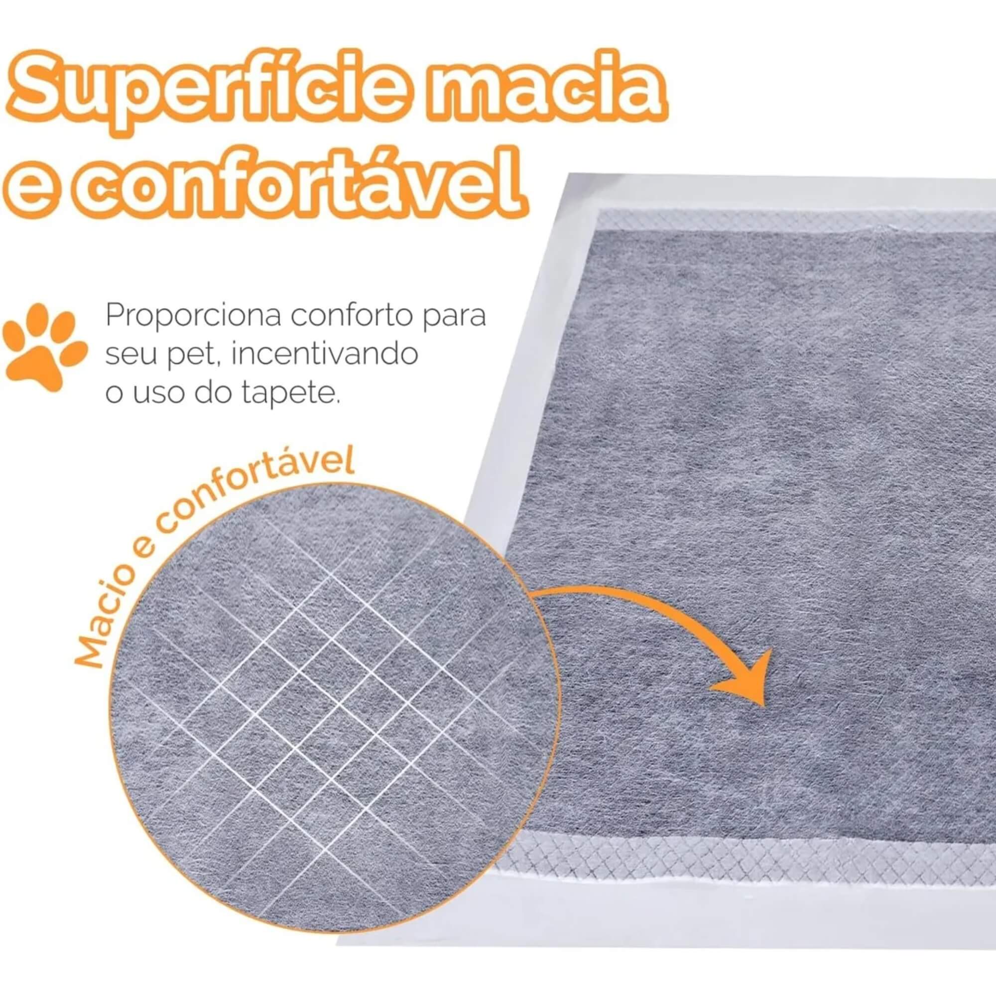 Tapete Higiênico Carbon com 6 Camadas de Proteção 30 Peças 60X80 Jambo Pets - 10933
