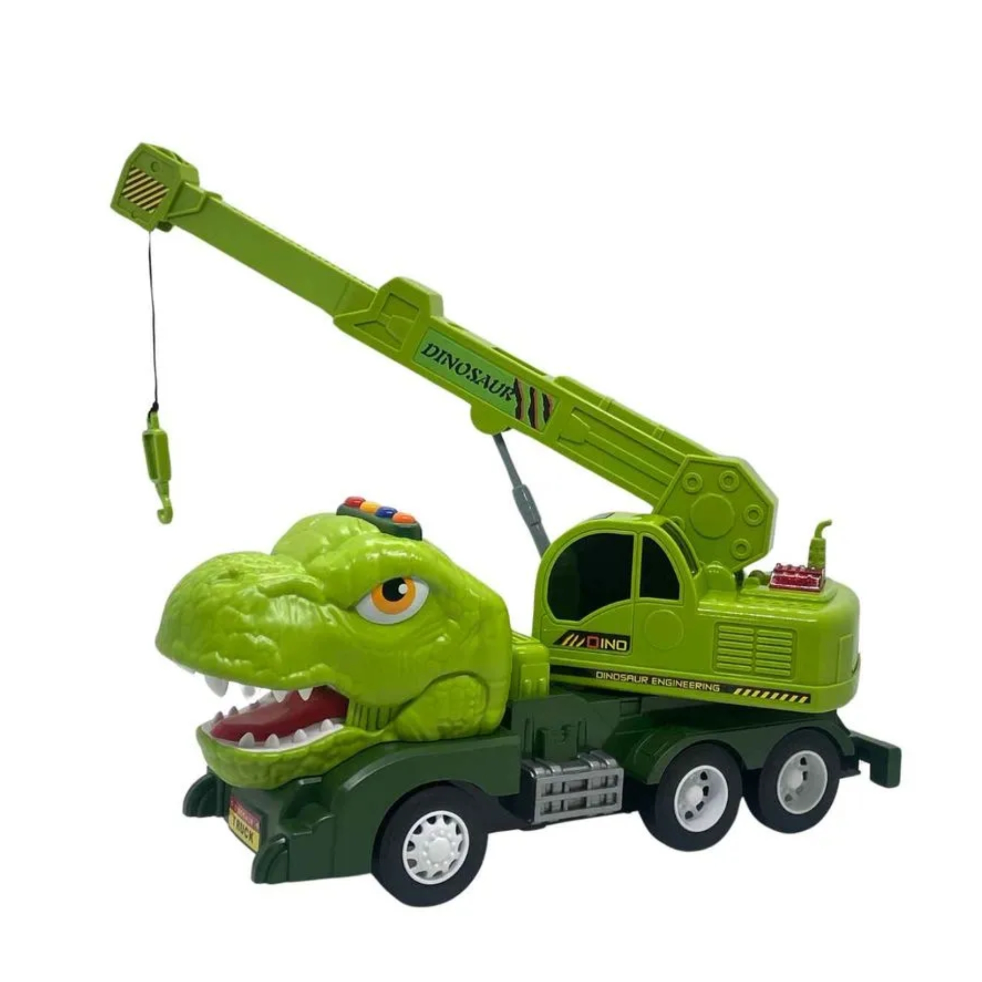 Brinquedo Infantil Dinotruck Caminhão Guindaste Tiranossauro Verde Zippy Toys - 9225