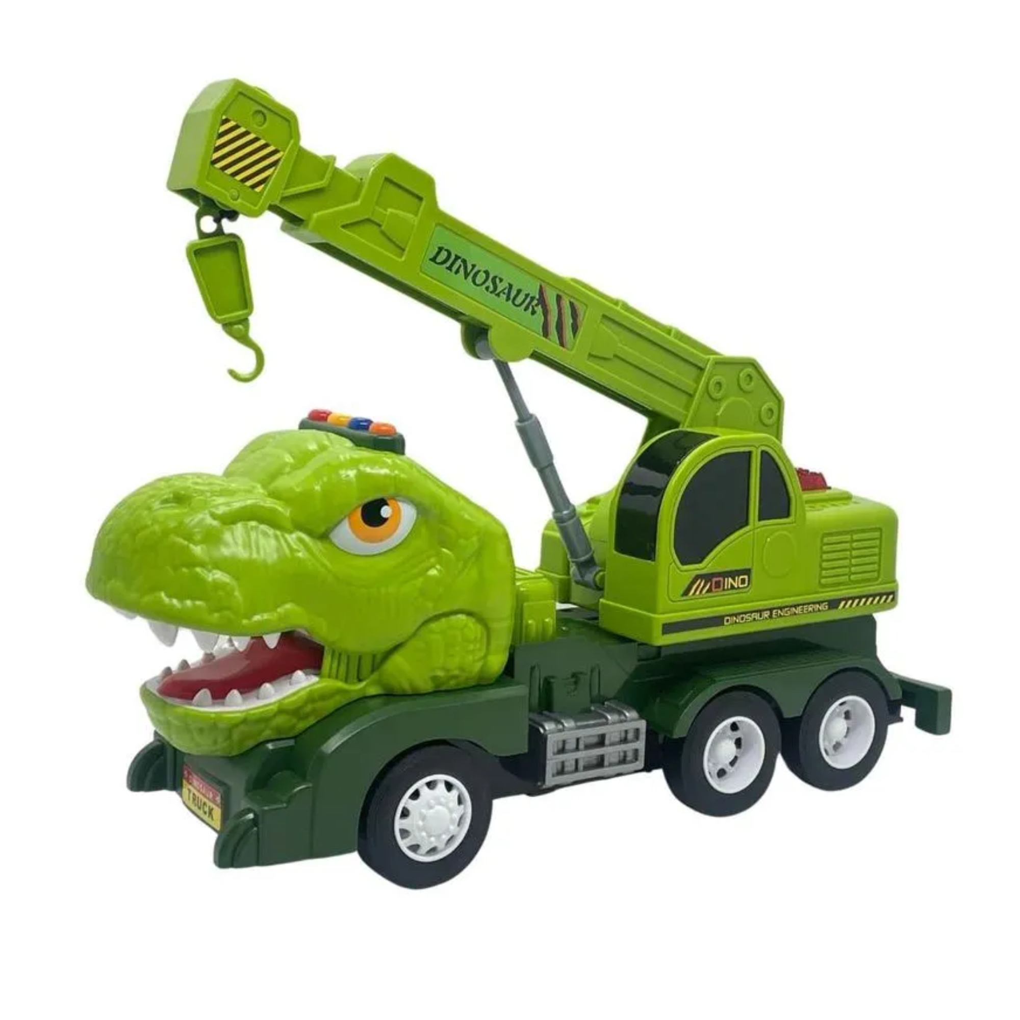 Brinquedo Infantil Dinotruck Caminhão Guindaste Tiranossauro Verde Zippy Toys - 9225