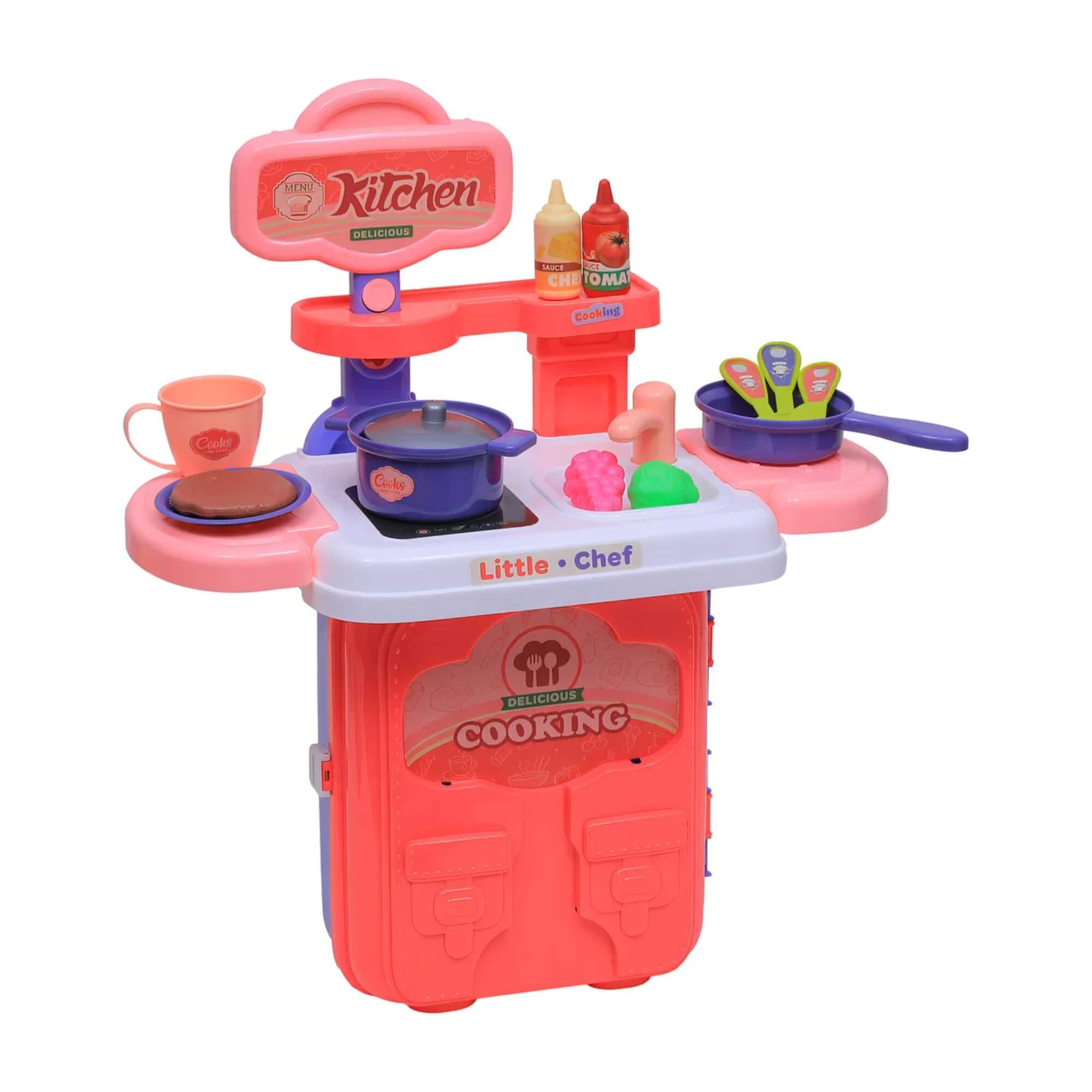 Brinquedo Infantil Maleta de Cozinha 3 em 1 c/ 36 Peças Zippy Toys - 10329