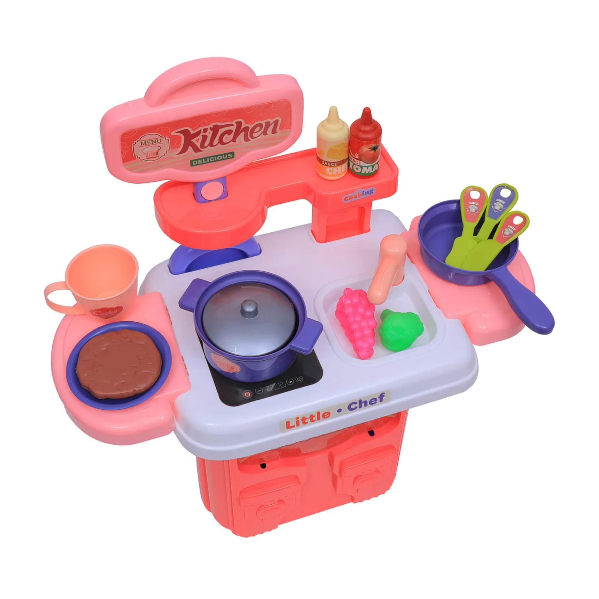Brinquedo Infantil Maleta de Cozinha 3 em 1 c/ 36 Peças Zippy Toys - 10329
