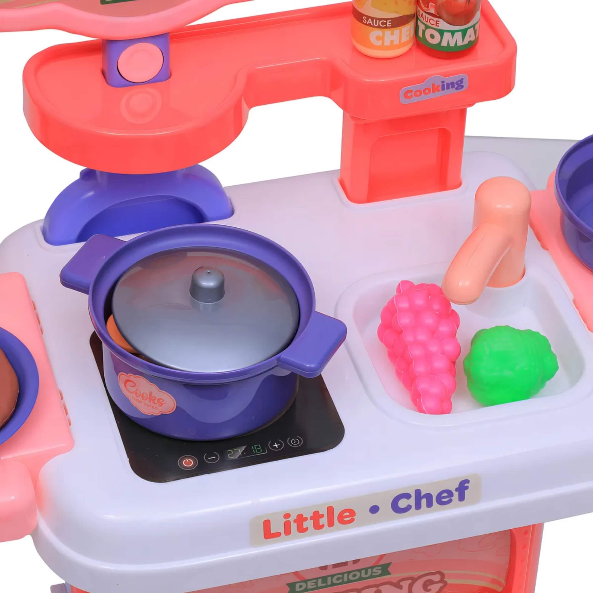 Brinquedo Infantil Maleta de Cozinha 3 em 1 c/ 36 Peças Zippy Toys - 10329