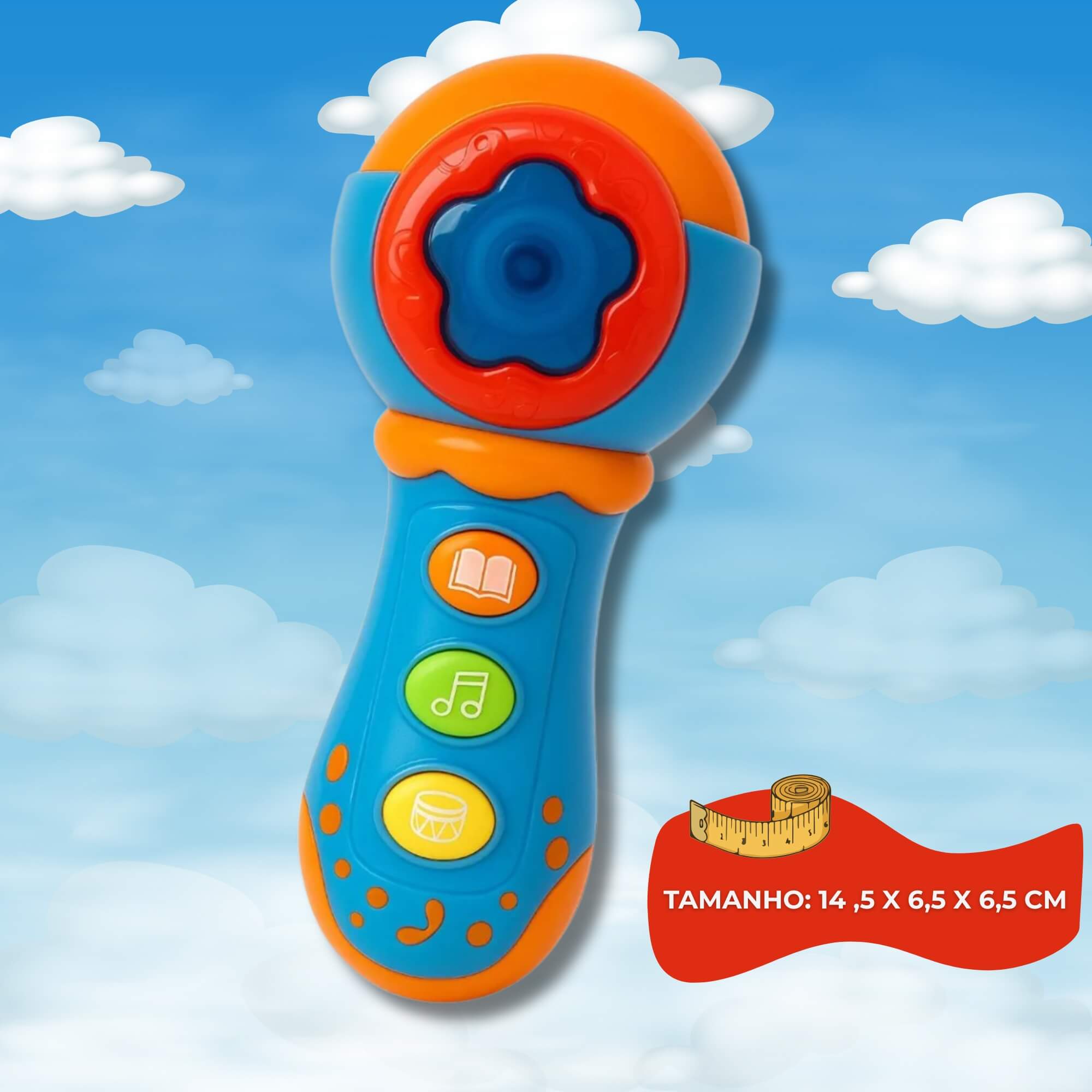 Brinquedo Microfone Infantil com Luz e Som Zippy Toys - 11133