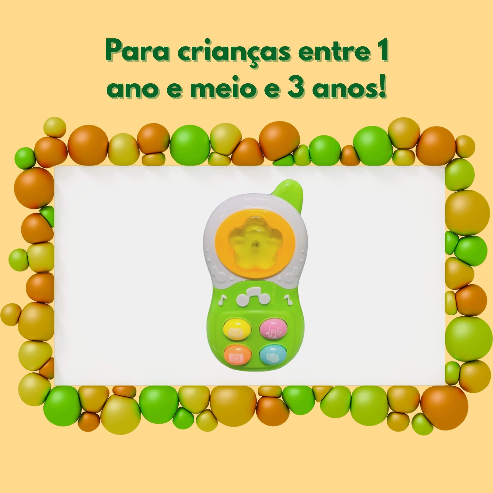 Telefone Interativo para Bebês com Luz Som e Imagem Zippy Toys - 11132