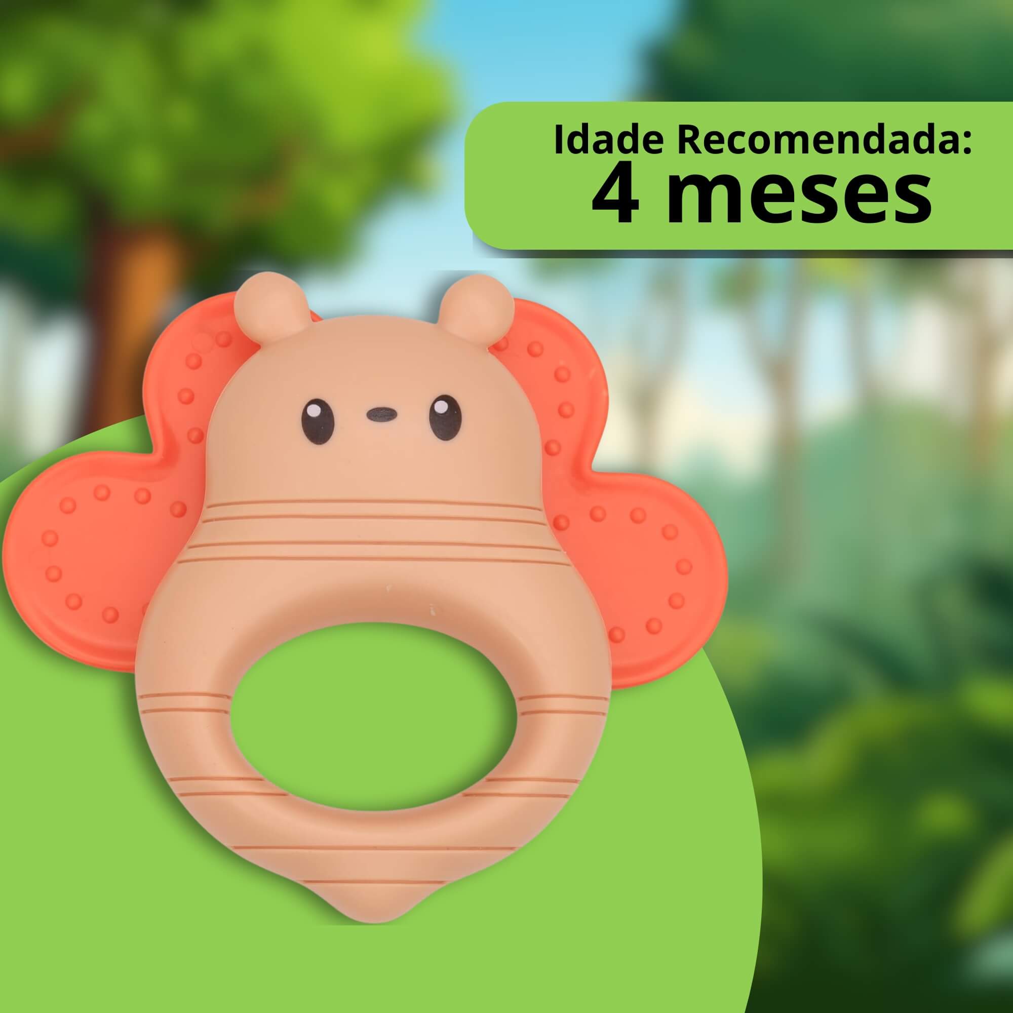 Brinquedo Infantil Chocalho Borboleta Rosa Zippy Toys - 10379
