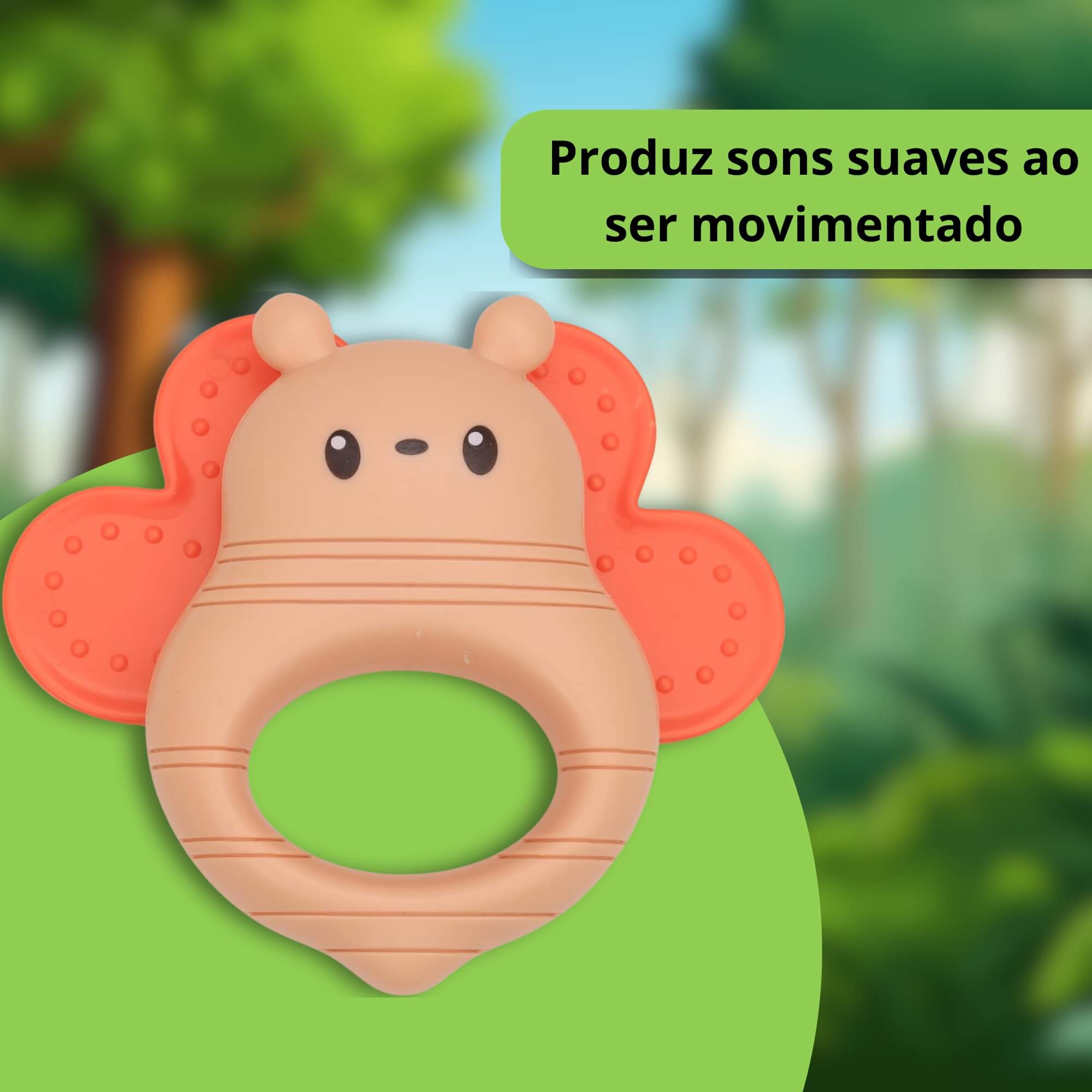 Brinquedo Infantil Chocalho Borboleta Rosa Zippy Toys - 10379