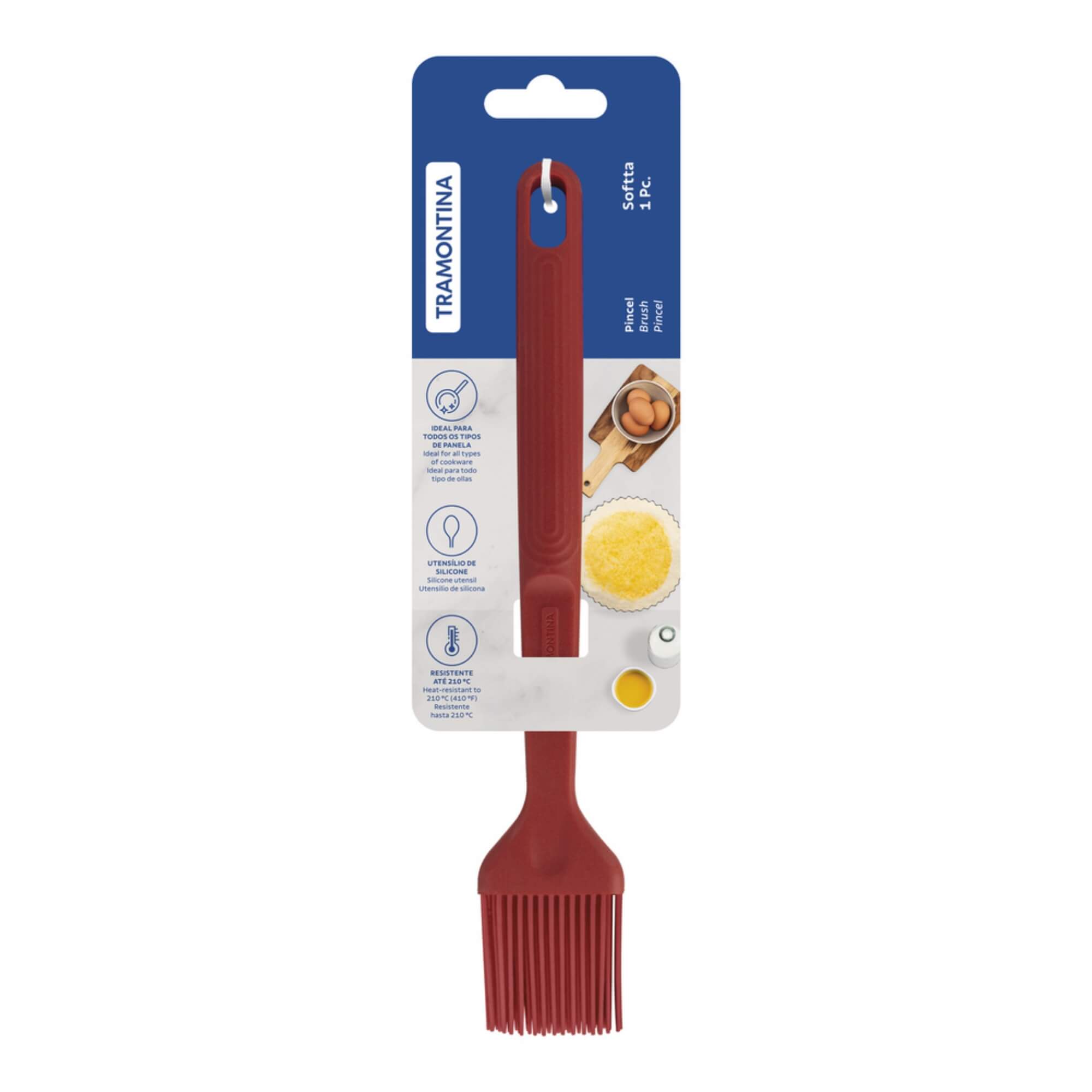 Pincel de Silicone Softta Vermelho Tramontina - 25858170