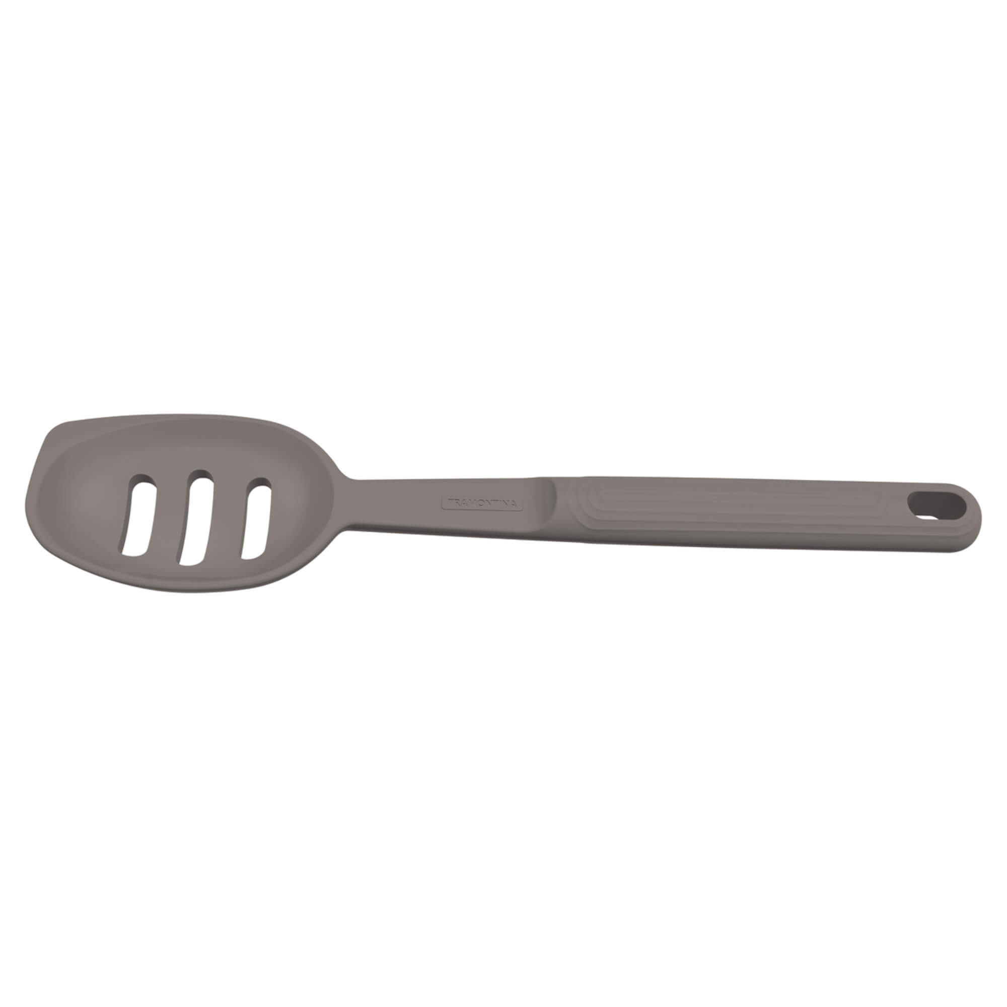 Colher para Servir Vazada de Silicone Softta Cinza Tramontina - 25853160