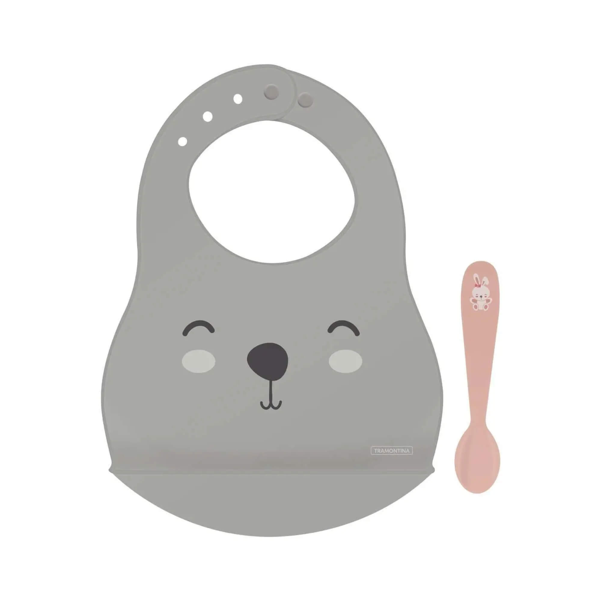 Kit Babador e Colher Infantil Le Petit 02 Peças Tramontina - 23797404