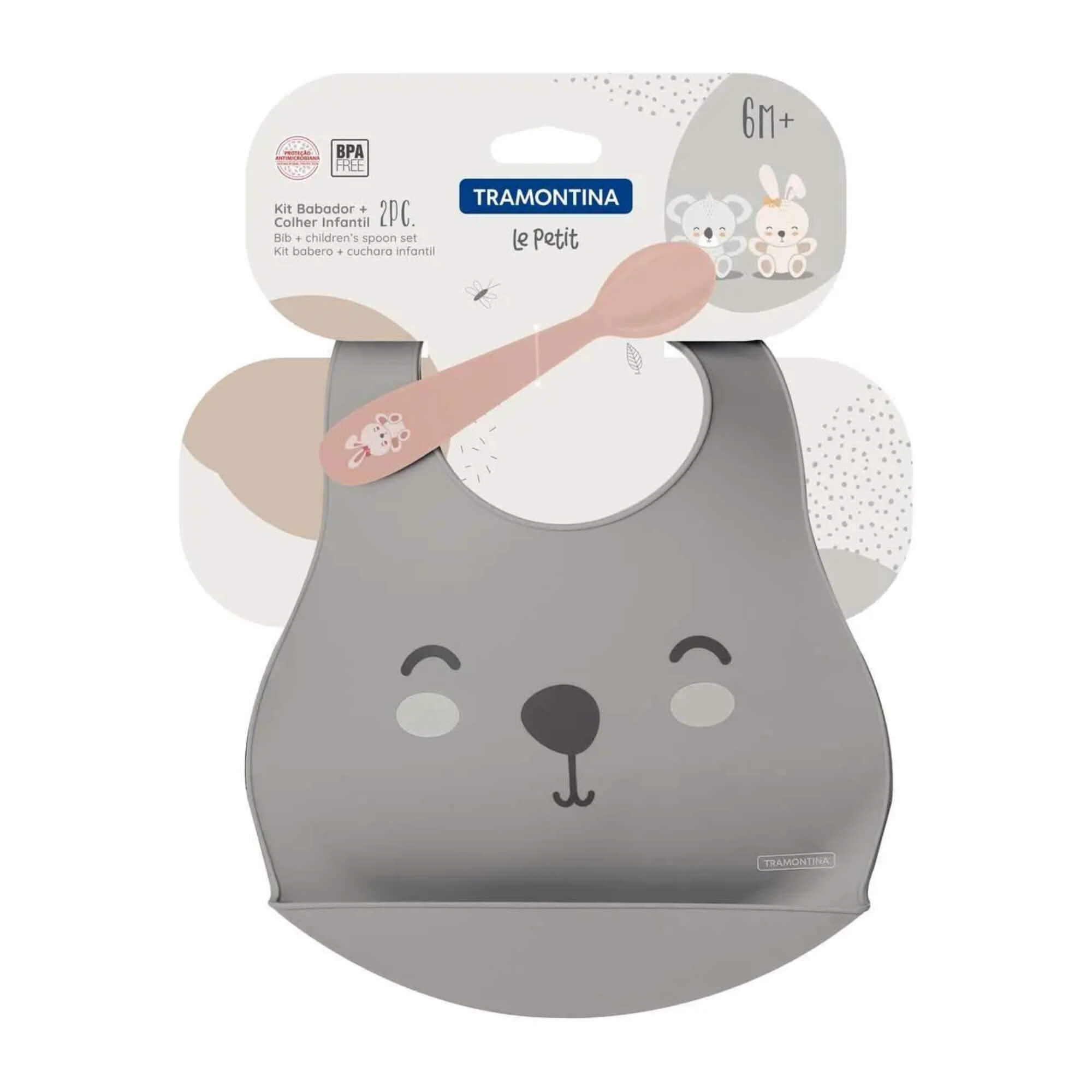 Kit Babador e Colher Infantil Le Petit 02 Peças Tramontina - 23797404
