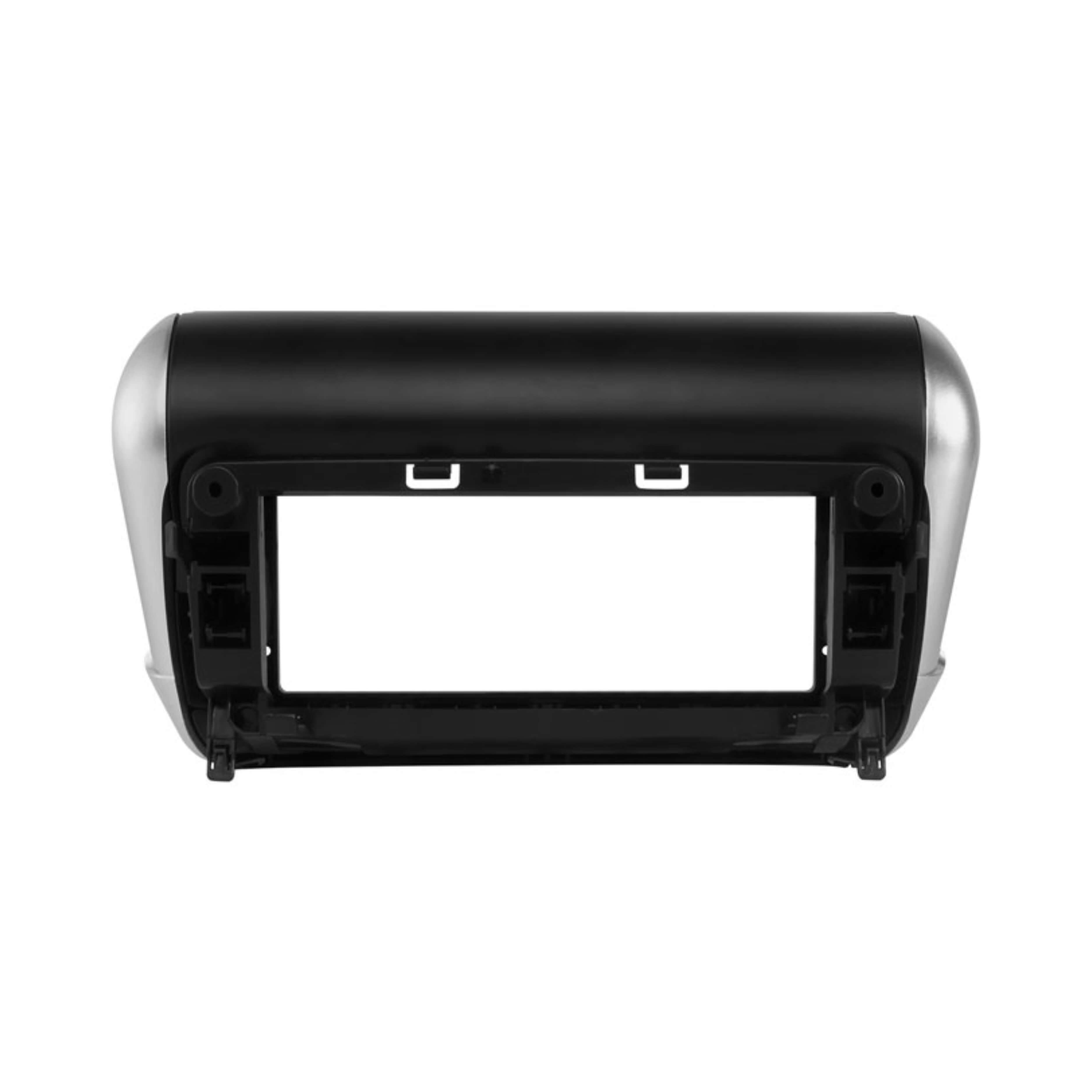 Moldura 10" preta c/ detalhe prata compatível c/ Peugeot 208 a partir de 2015 Expex - EPX10PG001
