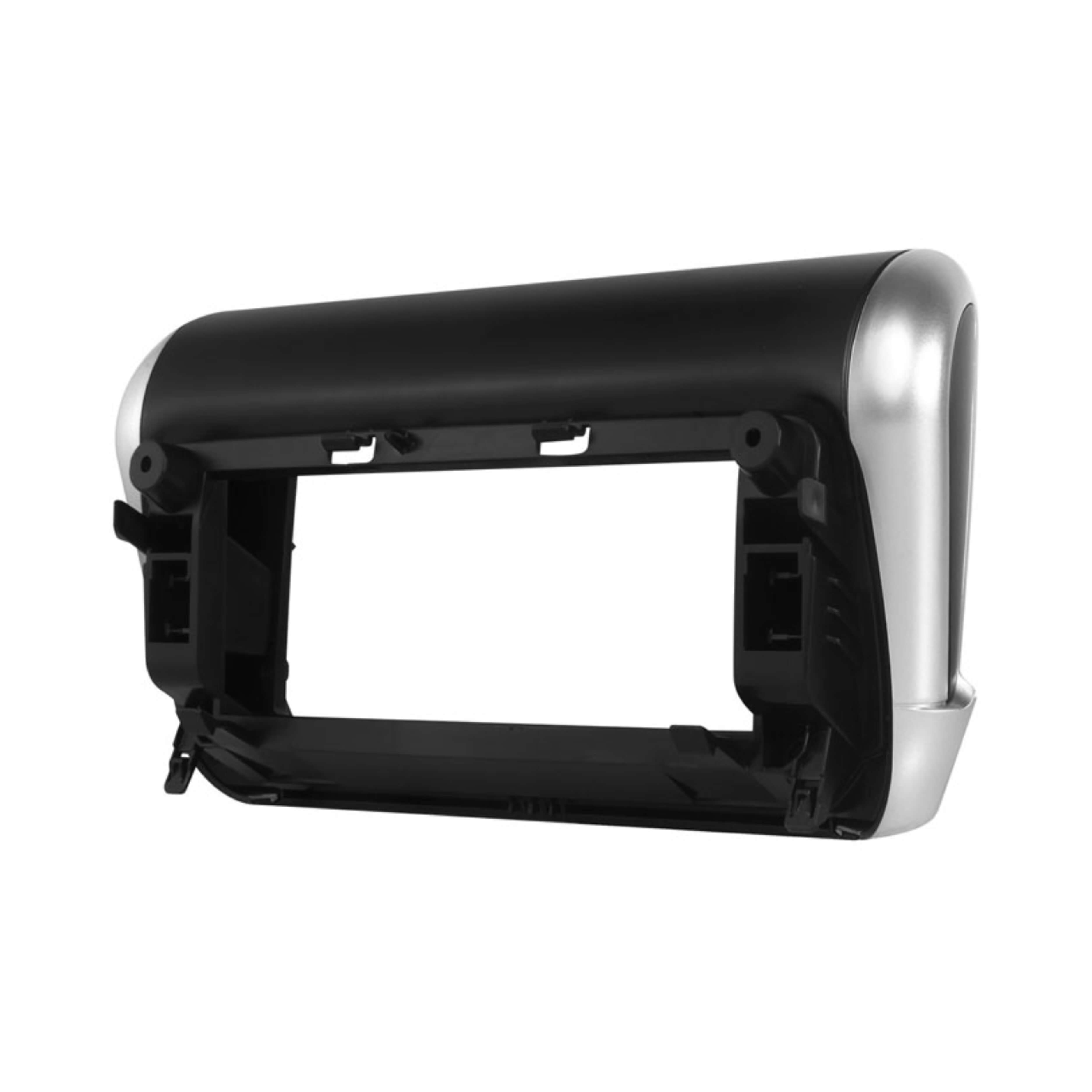 Moldura 10" preta c/ detalhe prata compatível c/ Peugeot 208 a partir de 2015 Expex - EPX10PG001
