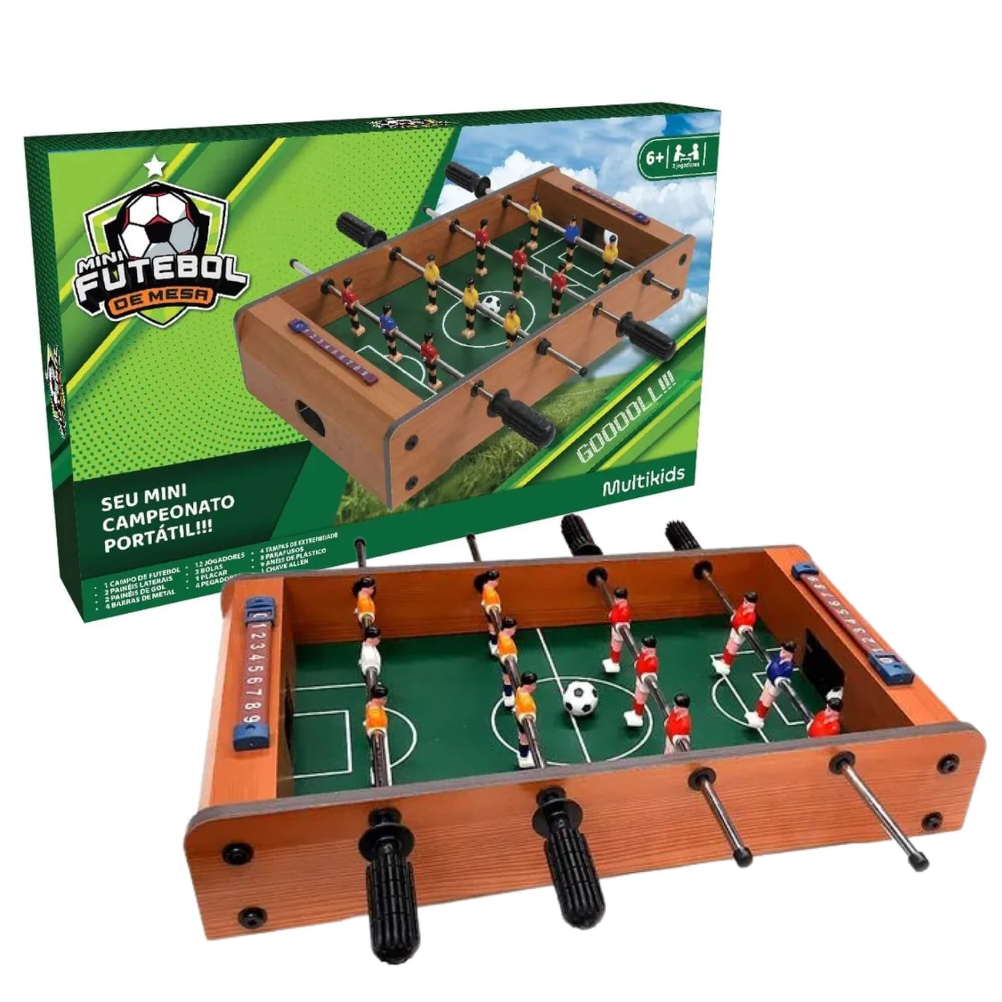Brinquedo Infantil Jogo Mini Futebol de Mesa Multikids - BR2072