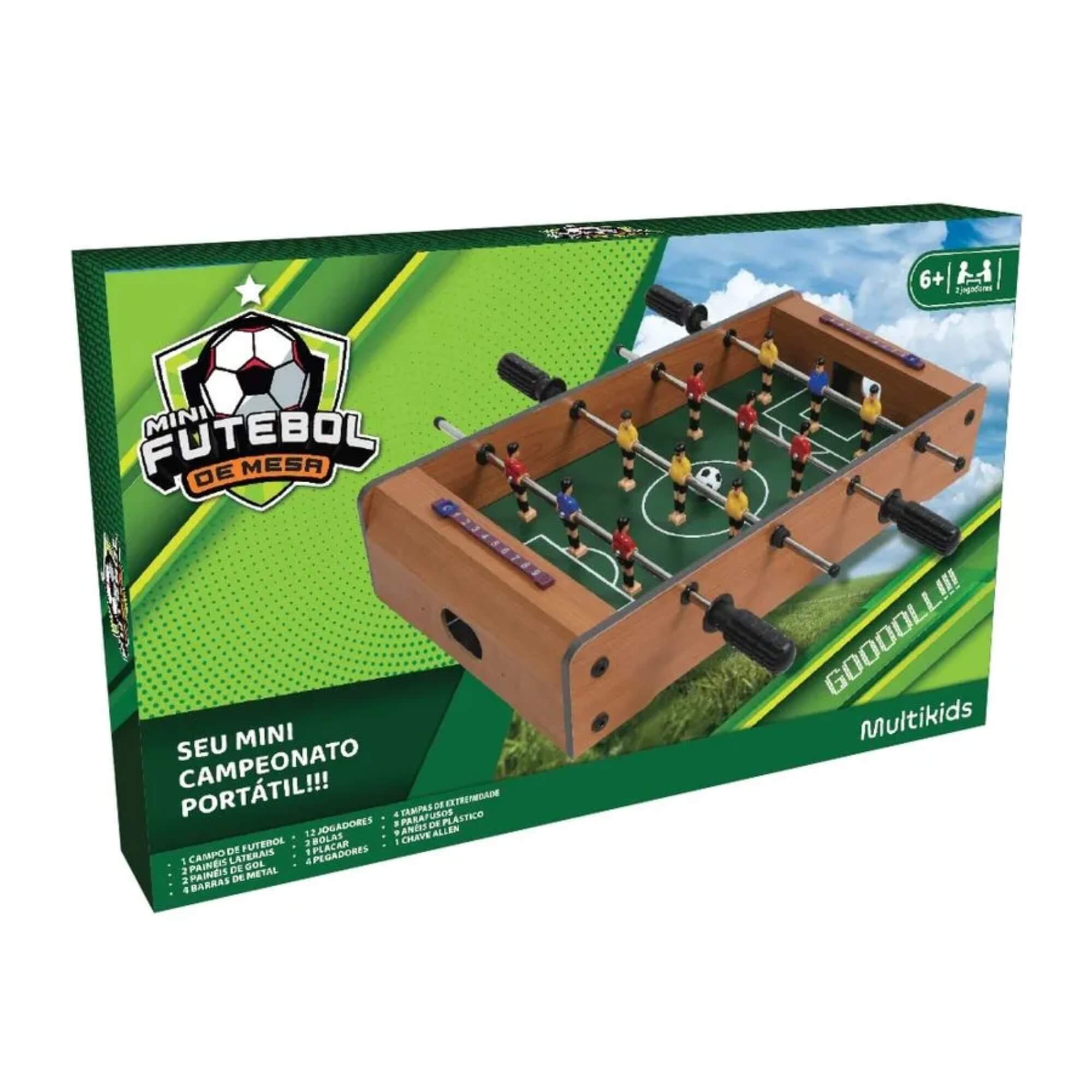 Brinquedo Infantil Jogo Mini Futebol de Mesa Multikids - BR2072