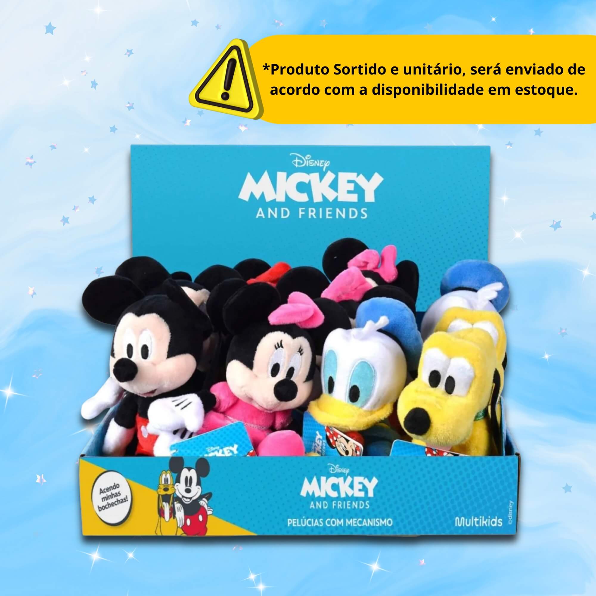 Pelúcia Mickey e Amigos Sortida e Unitária Multikids - BR2201