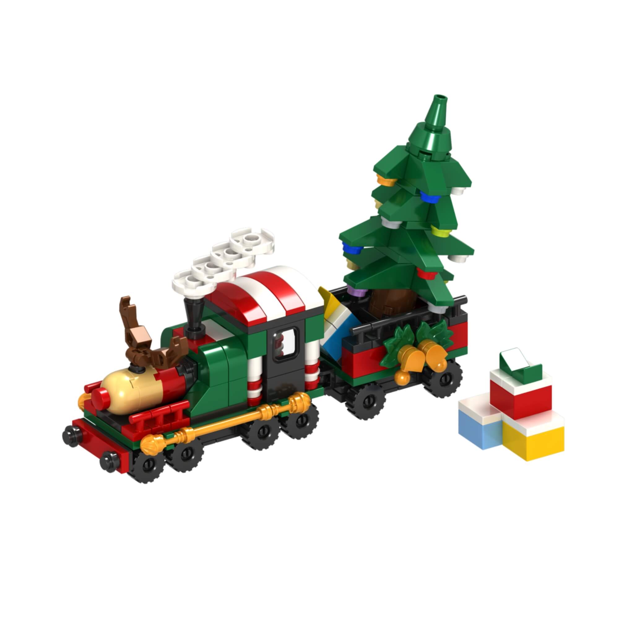 Brinquedo Infantil Blocos Criativos Natal 218 Peças Xalingo - 15976