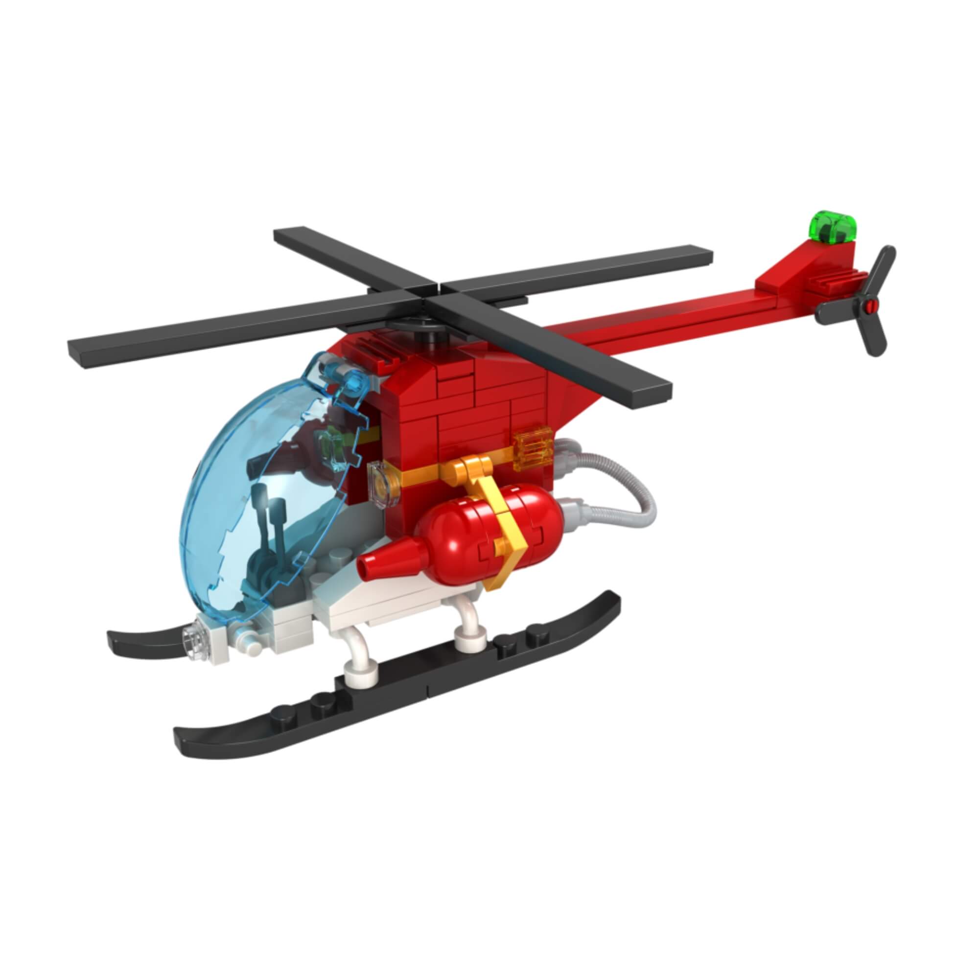 Brinquedo Infantil Blocos de Montar Bombeiros Helicóptero 140 peças Xalingo - 15309