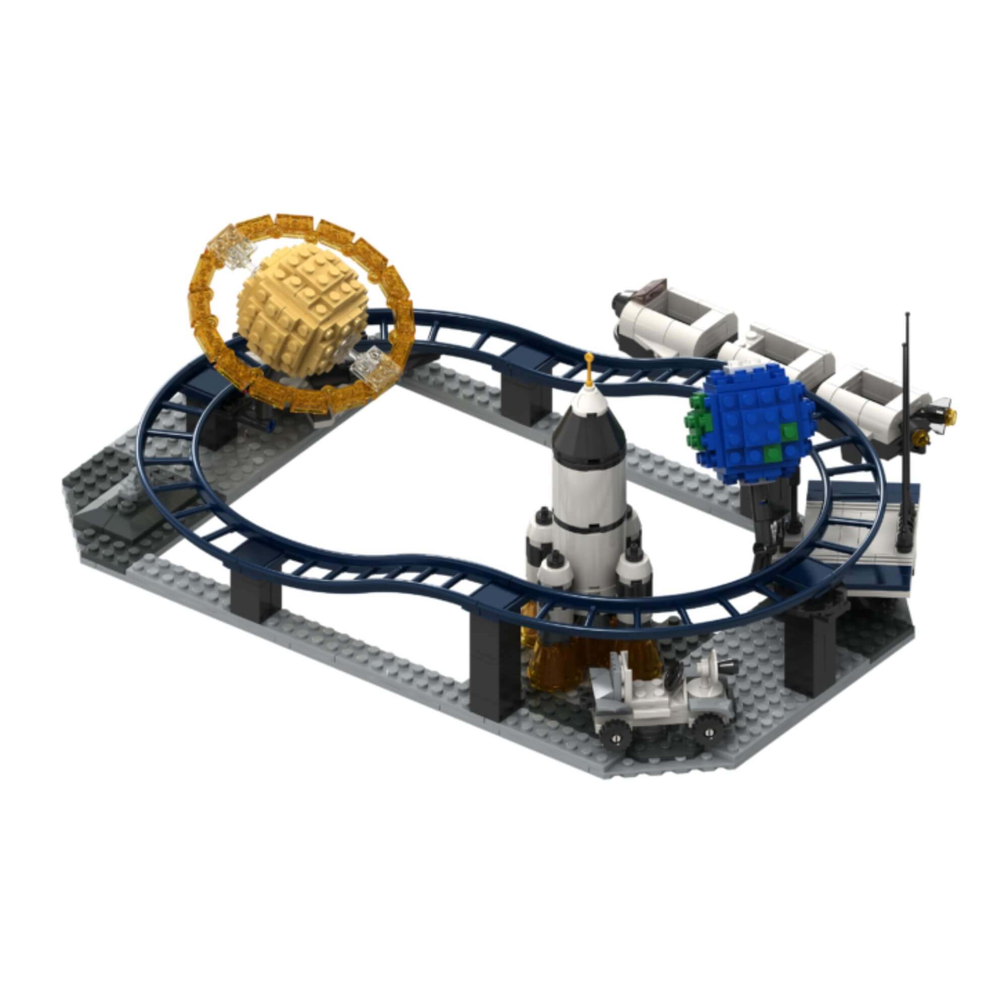Brinquedo Infantil Blocos de Montar Quadrante x Montanha-Russa com 510 Peças Xalingo - 15987