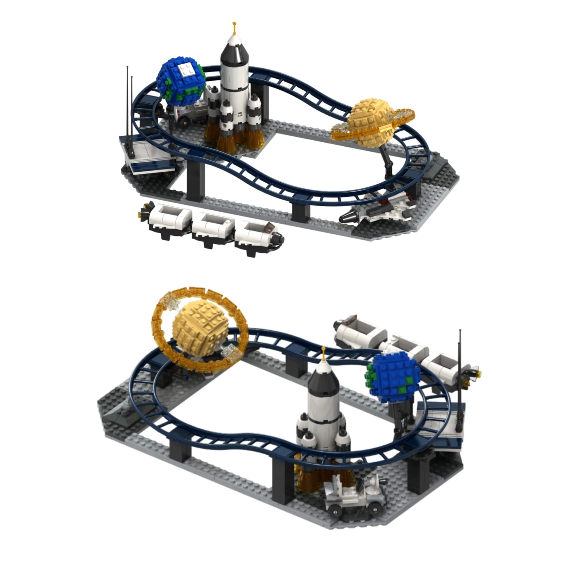 Brinquedo Infantil Blocos de Montar Quadrante x Montanha-Russa com 510 Peças Xalingo - 15987