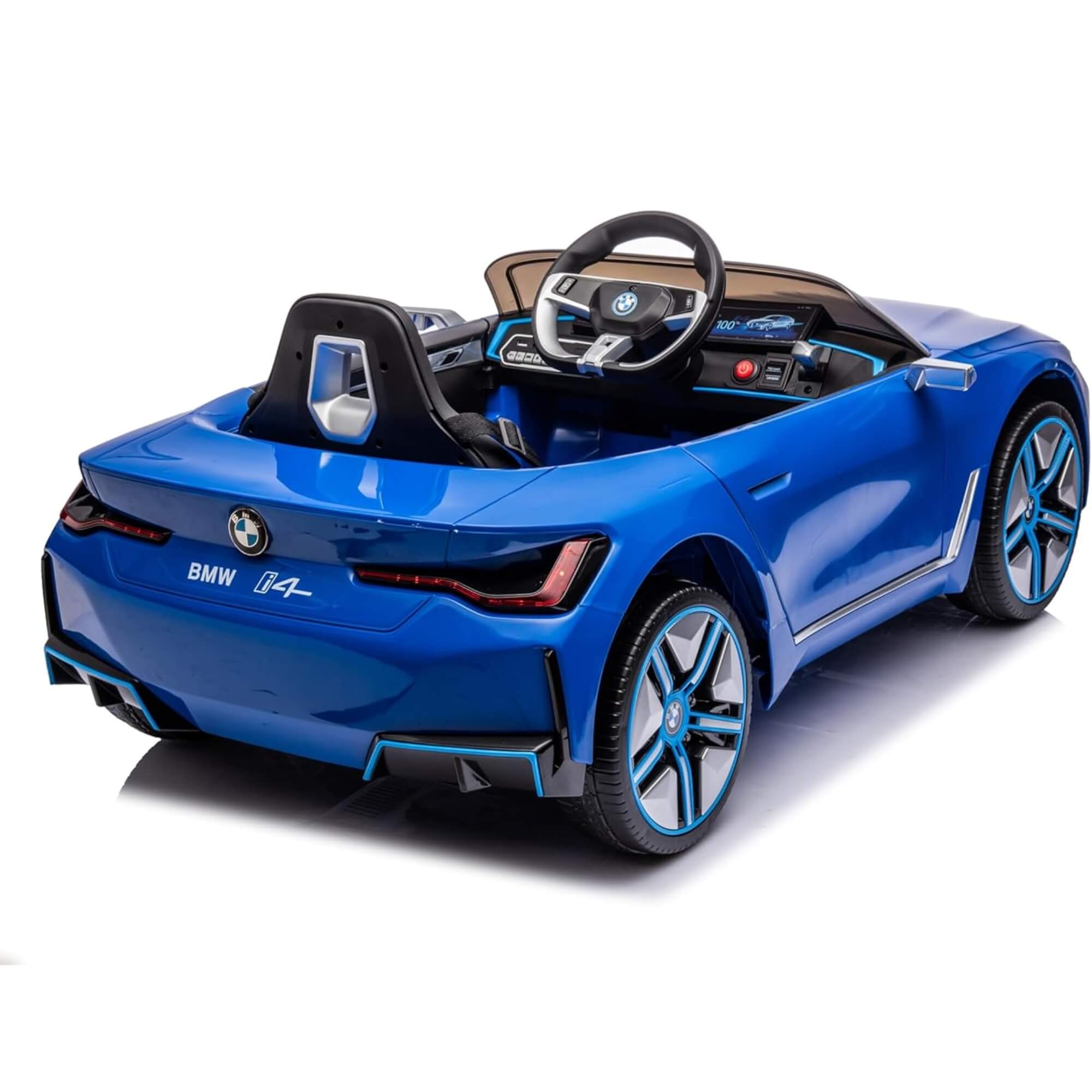 Carro Elétrico Infantil BMW I4 Azul 12V com Controle Remoto Zippy Toys - 9981