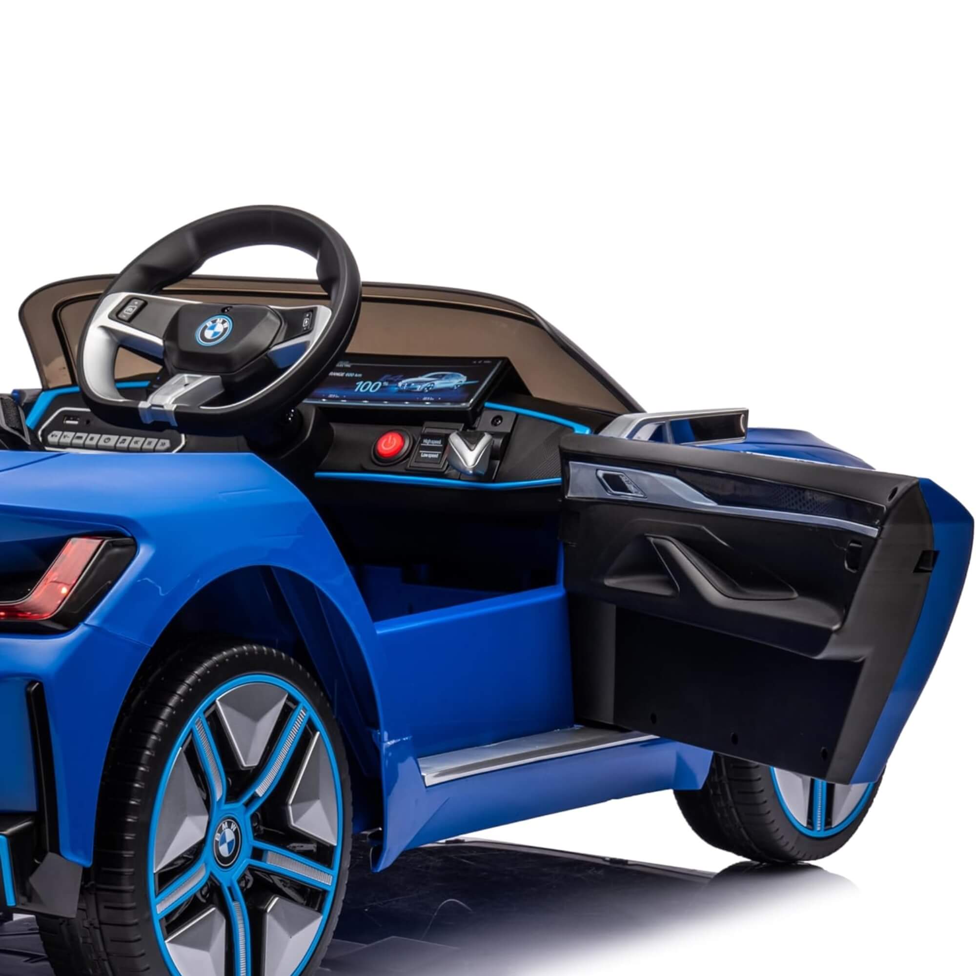 Carro Elétrico Infantil BMW I4 Azul 12V com Controle Remoto Zippy Toys - 9981