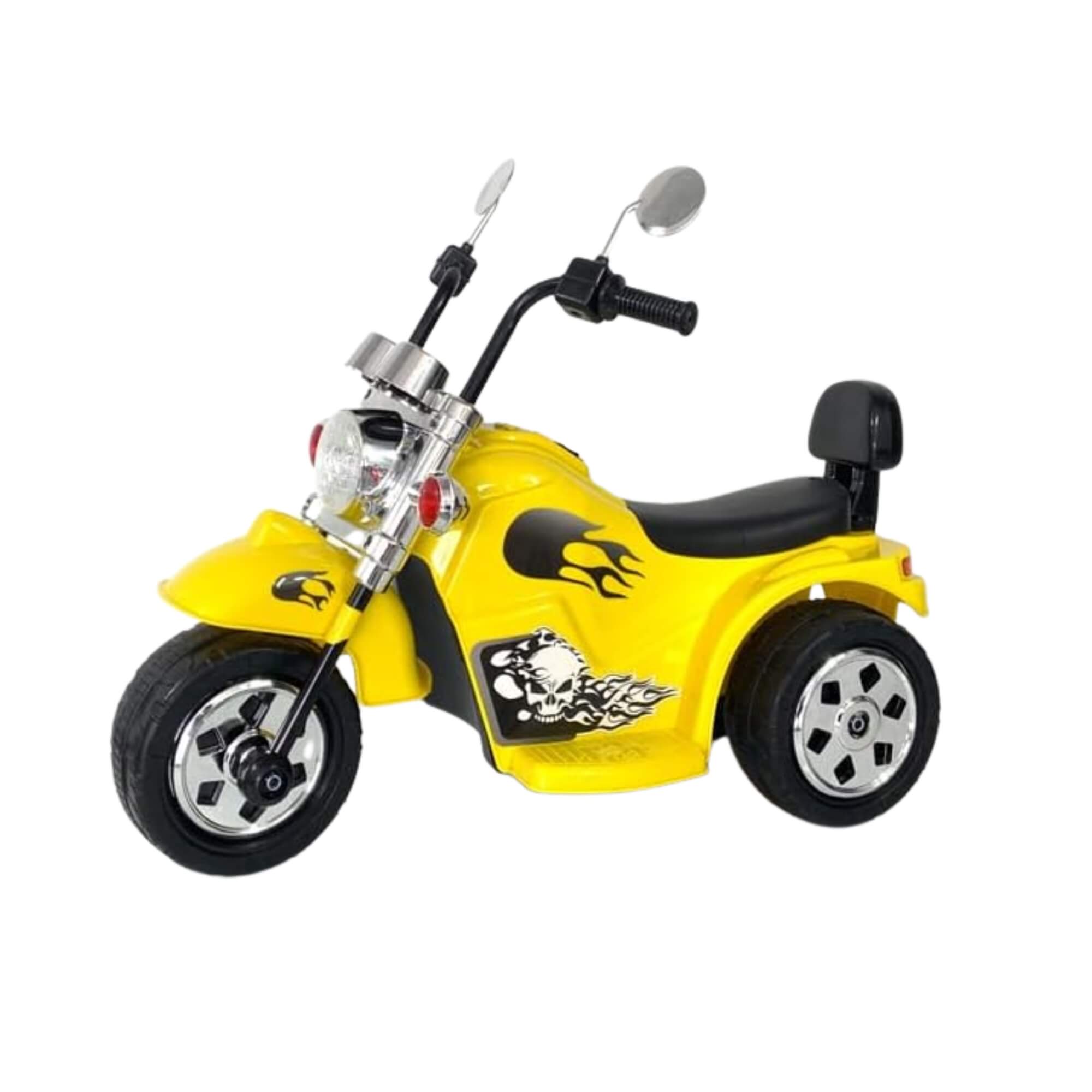 Mini Moto Elétrica Infantil Amarela c/ Bateria Recarregável 6V +3 Anos Zippy Toys - 9022