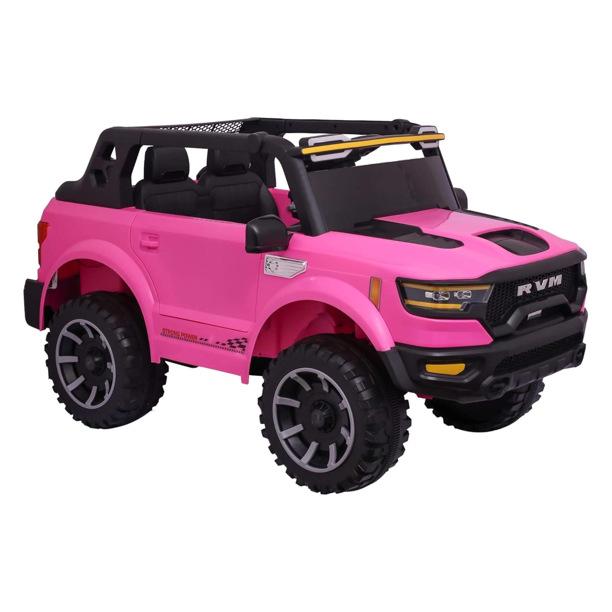 Carro Elétrico Infantil Dodge Ram Rosa 12V com Controle Remoto Zippy Toys - 10746