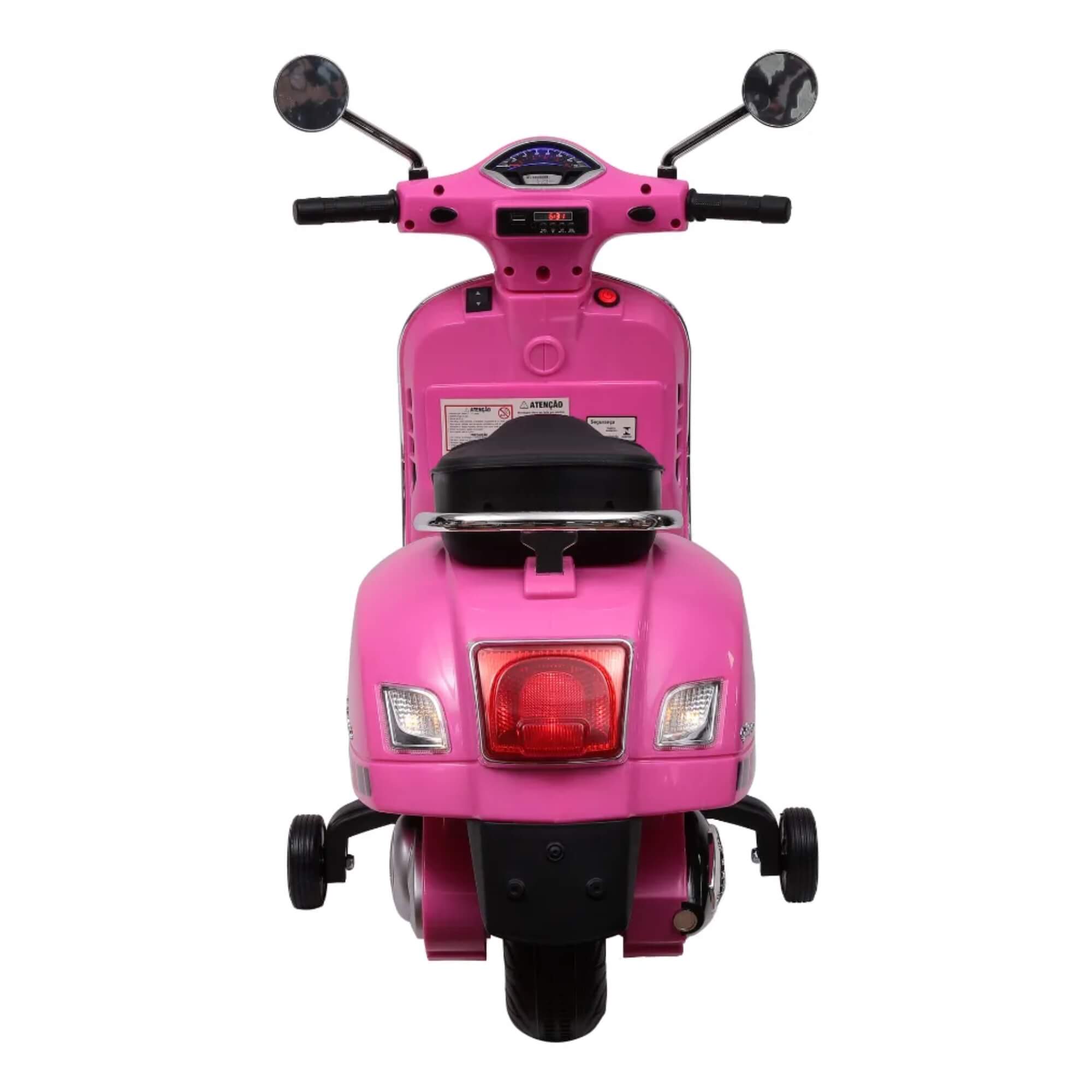 Moto Elétrica Infantil Vespa 6V Rosa +3 Anos Zippy Toys - 10271