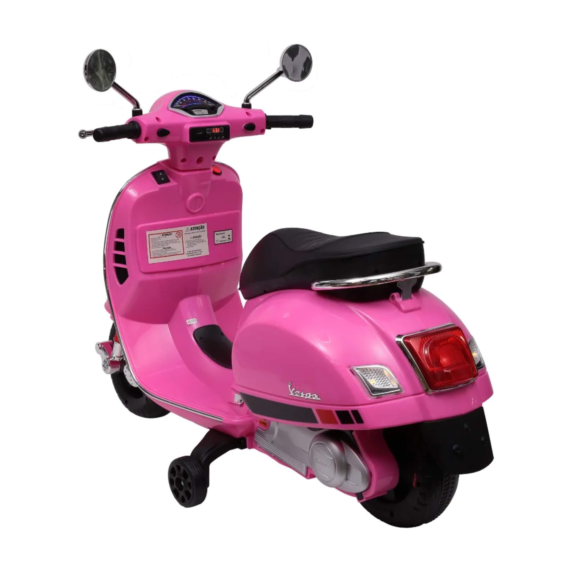 Moto Elétrica Infantil Vespa 6V Rosa +3 Anos Zippy Toys - 10271
