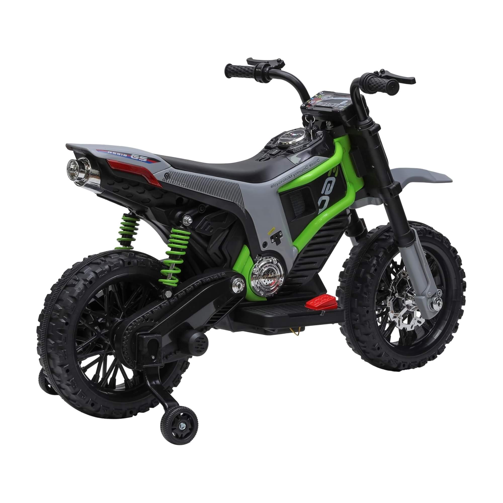 Moto Elétrica Infantil Mini ZS 12V com Rodinha Verde Zippy Toys - 10551