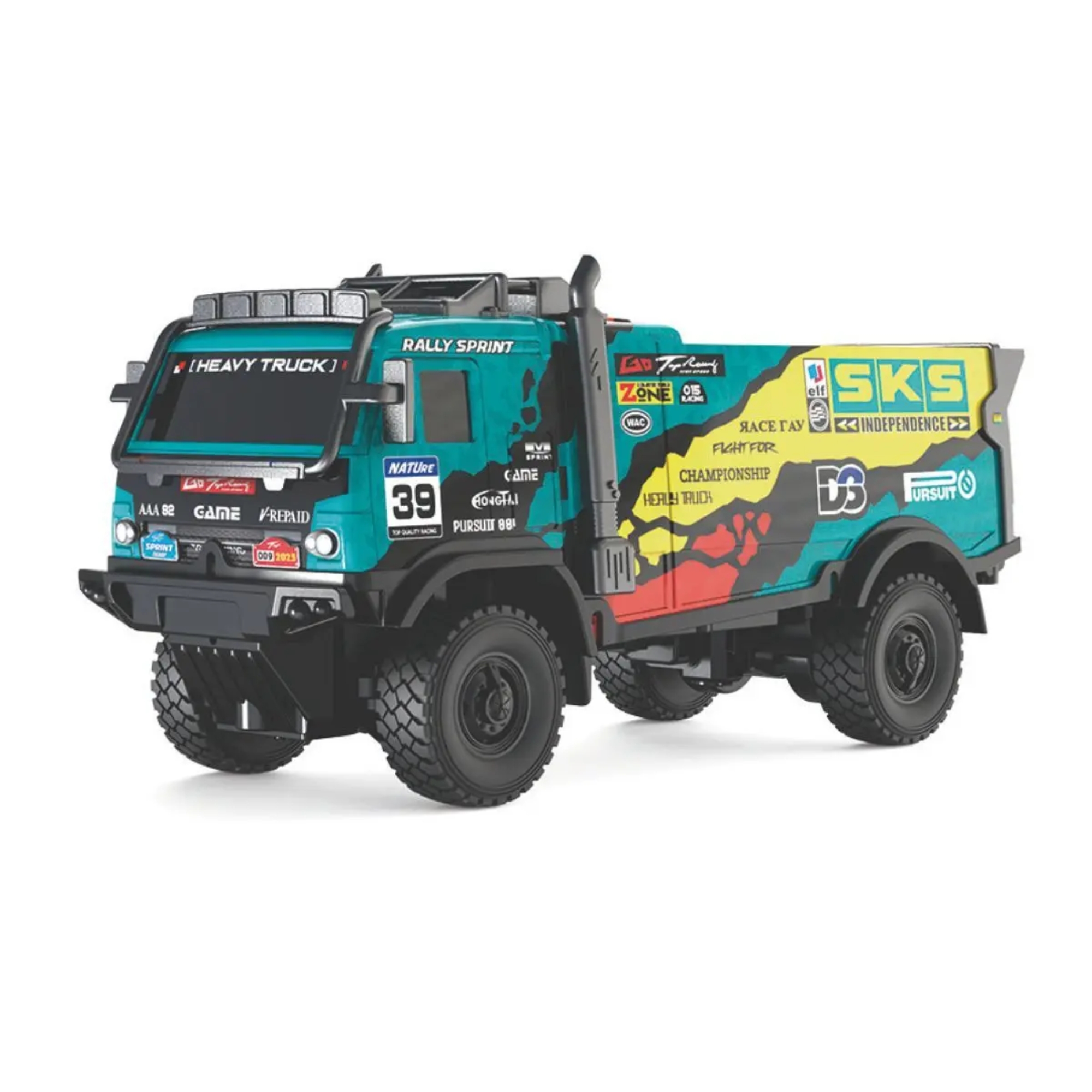 Brinquedo Infantil Caminhão de Controle Remoto Rally 1:24 Power Light Verde Zippy Toys - 10450