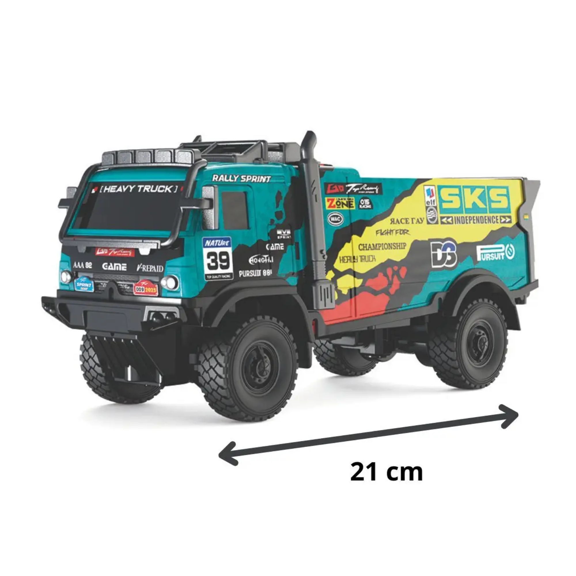 Brinquedo Infantil Caminhão de Controle Remoto Rally 1:24 Power Light Verde Zippy Toys - 10450