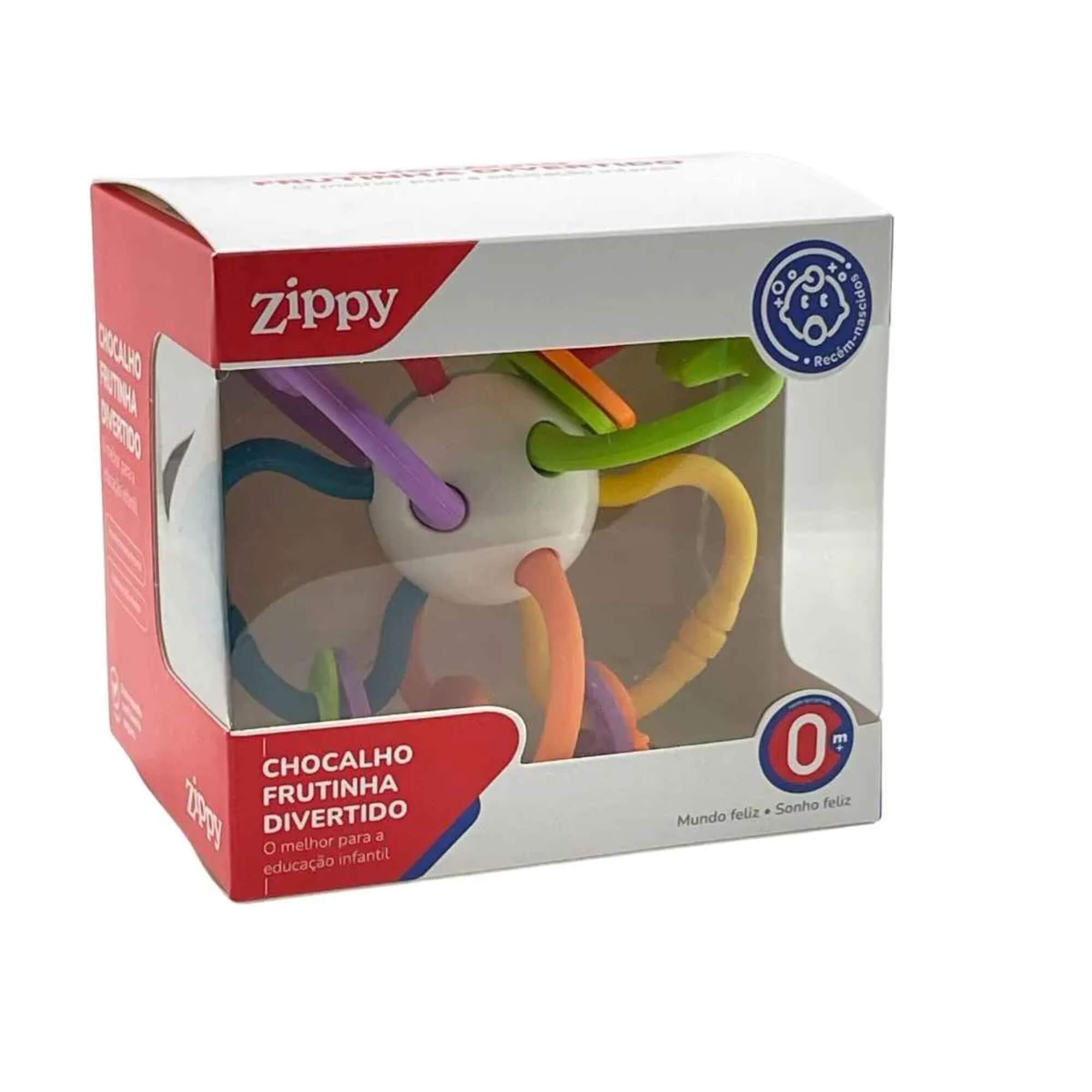 Brinquedo Infantil Mordedor Chocalho Frutinha Divertido Zippy Toys - 10394