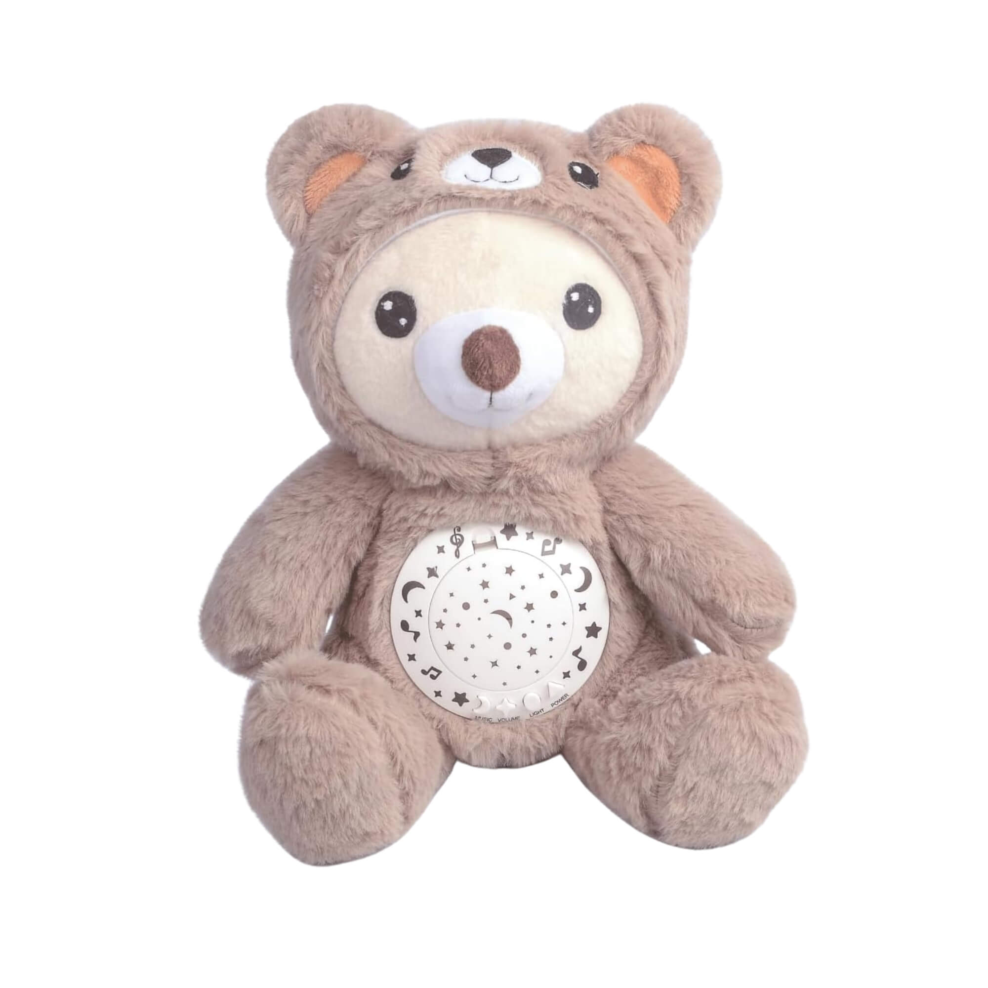 Pelúcia Musical Bebê 3 em 1 Luz Som Projeção Estrelas Sensor de Choro Ursinho Zippy Toys - 11124