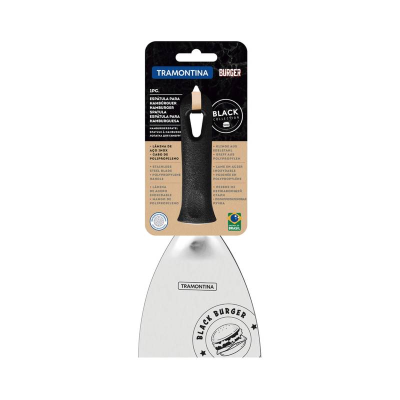 Espátula para Hambúrguer Inox 4” Black Burguer Cabo Polipropileno Tramontina - 24541104