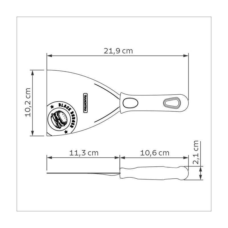Espátula para Hambúrguer Inox 4” Black Burguer Cabo Polipropileno Tramontina - 24541104