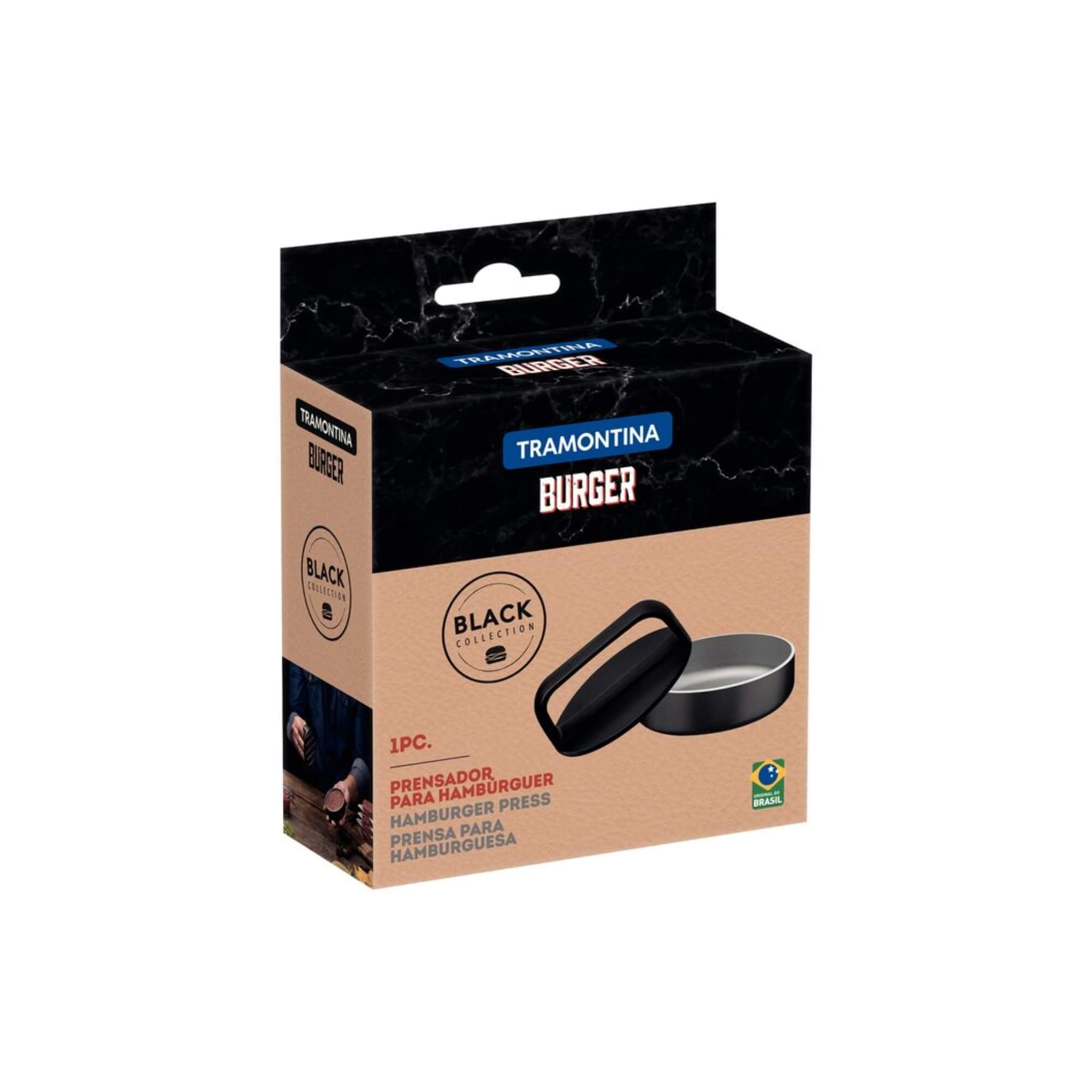 Kit Modelador e Prensador de Hambúrguer Black Burguer Plástico/Alumínio Tramontina - 20281010