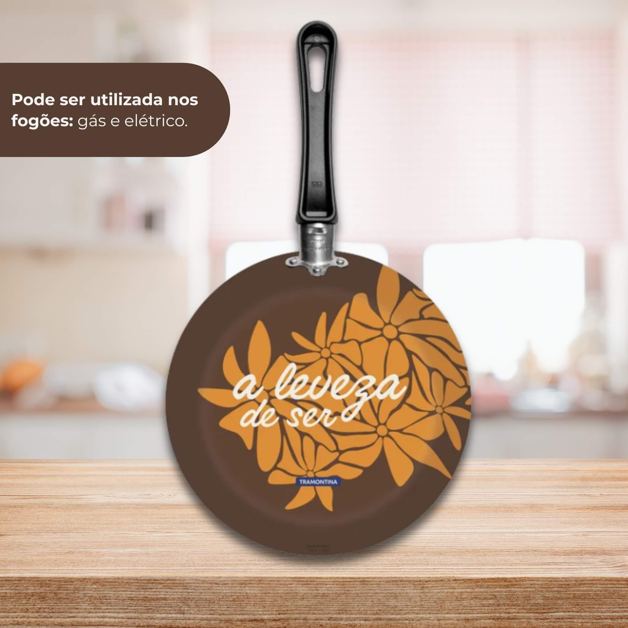 Frigideira 24cm 1,2L Alumínio Antiaderente Starflon Max Estampa Leveza Tramontina - 27812101