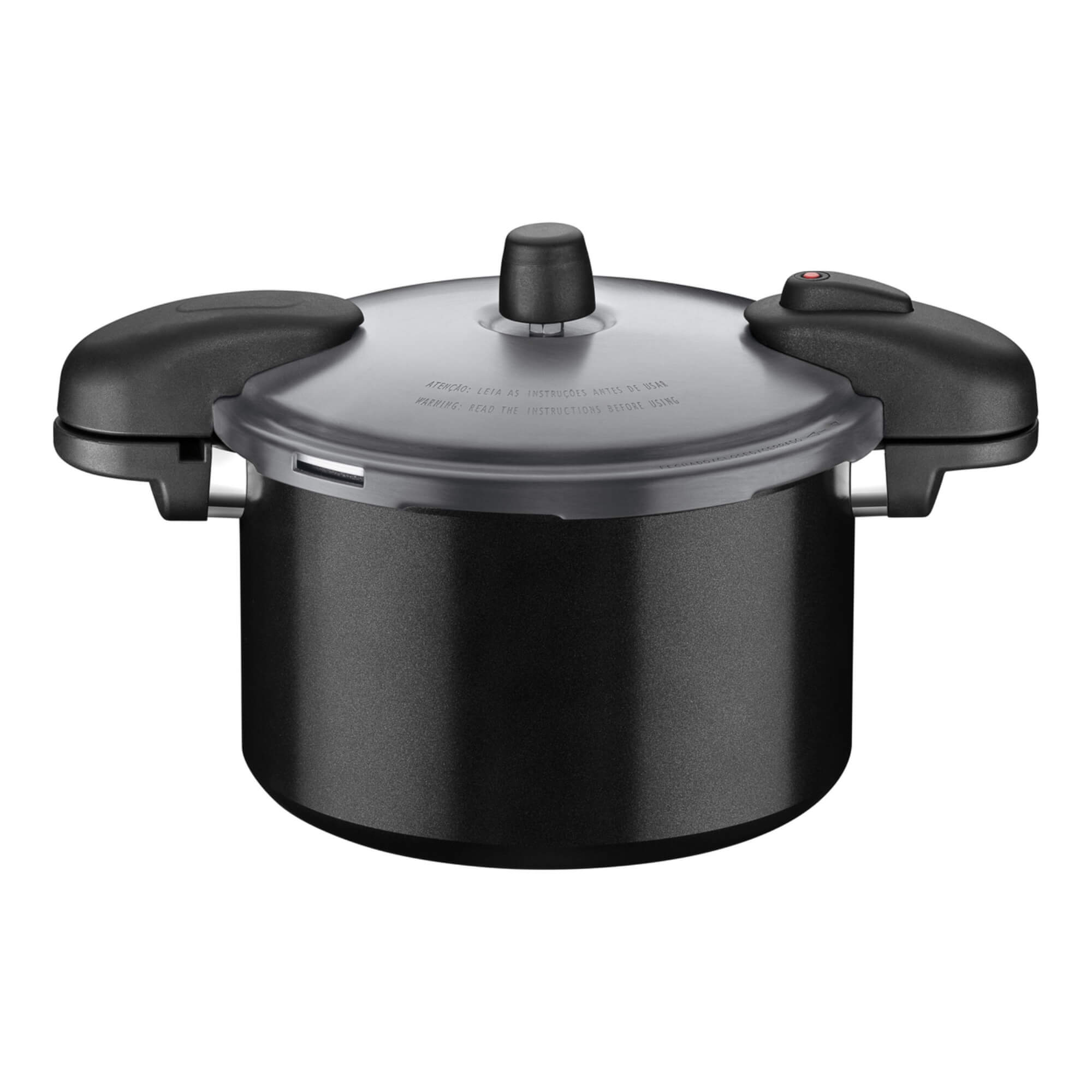 Panela de Pressão 7L 24cm Valência Black Alumínio com Revest Cerâmico Preto Tramontina - 20565424