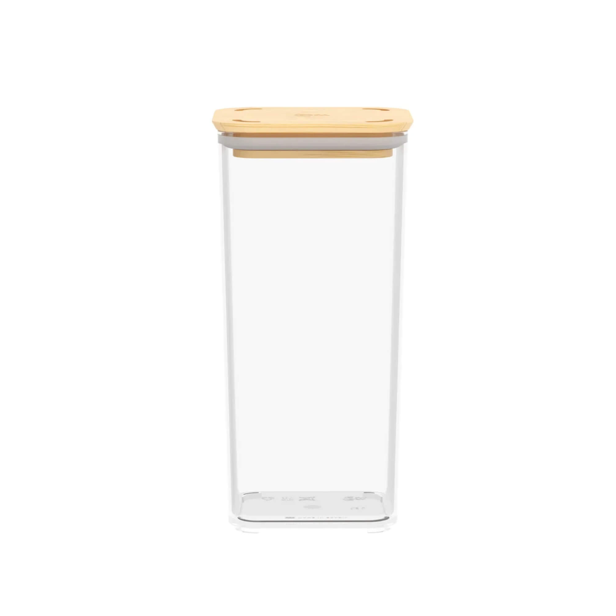 Pote Hermético Coza Modo Bambu 1,2 Litros Cristal Brinox - 40642/3009