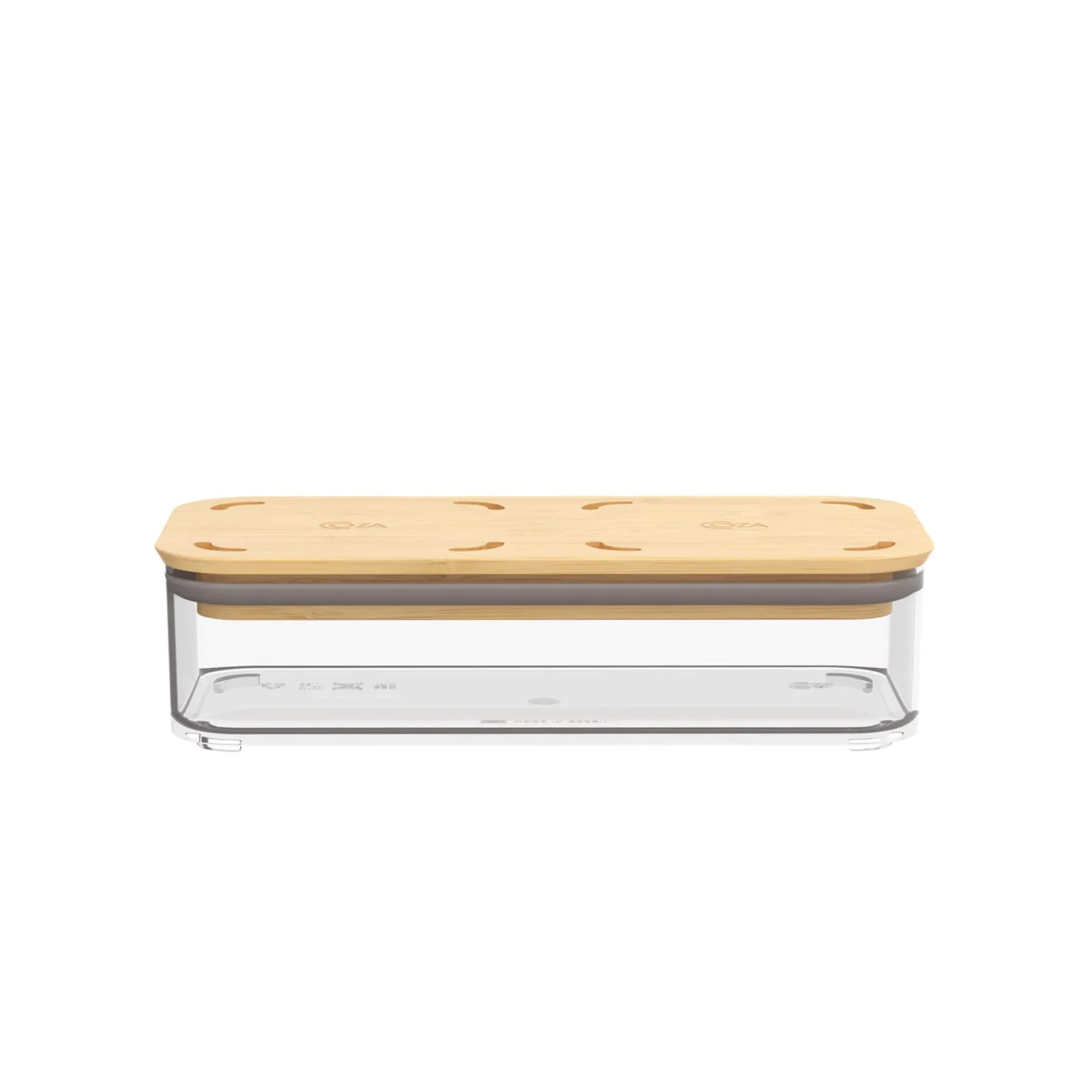 Pote Hermético Retangular Coza Modo Bambu 530ml Cristal Brinox - 40645/3009