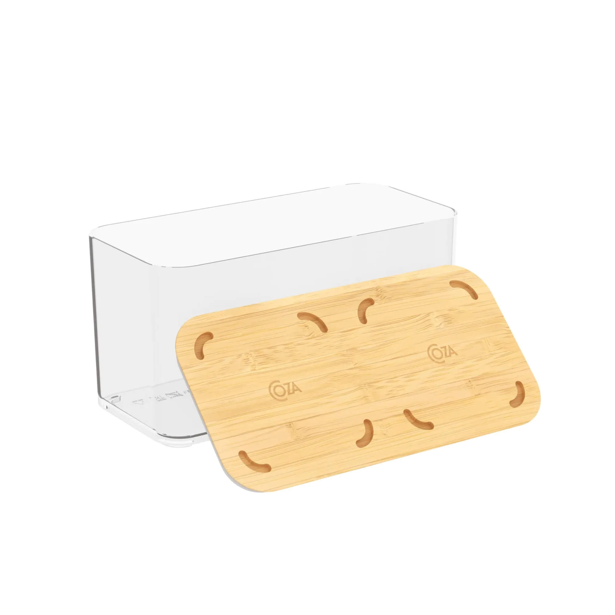Pote Hermético Retangular Coza Modo Bambu 1,3 Litros Cristal Brinox - 40646/3009